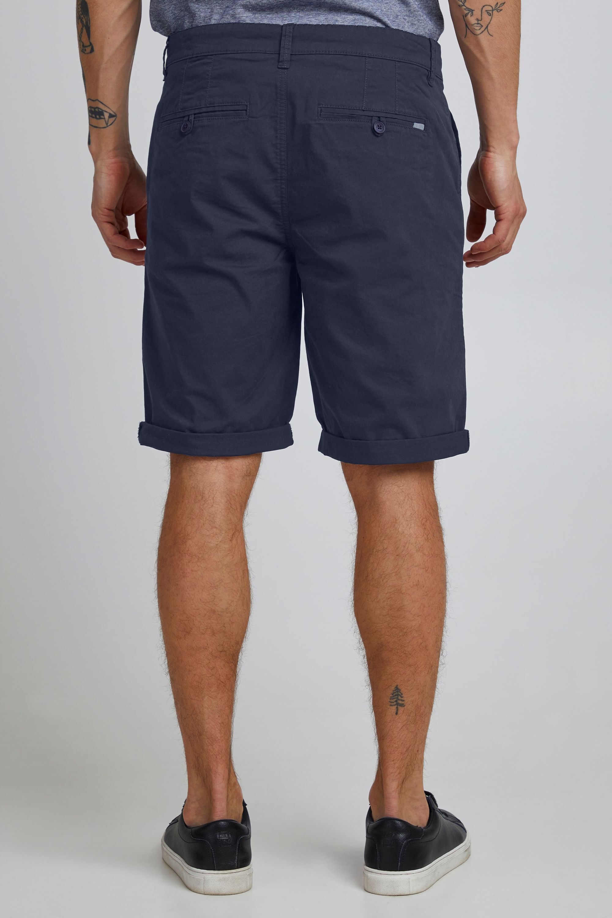 !solid Chinoshorts SOLID "Chinoshorts SDJim", Herren, Gr. M, N-Gr, blau (ocean cavern), Obermaterial: 98% Baumwolle CO. 2% Elasthan EL., Hosen Chinoshorts 3
