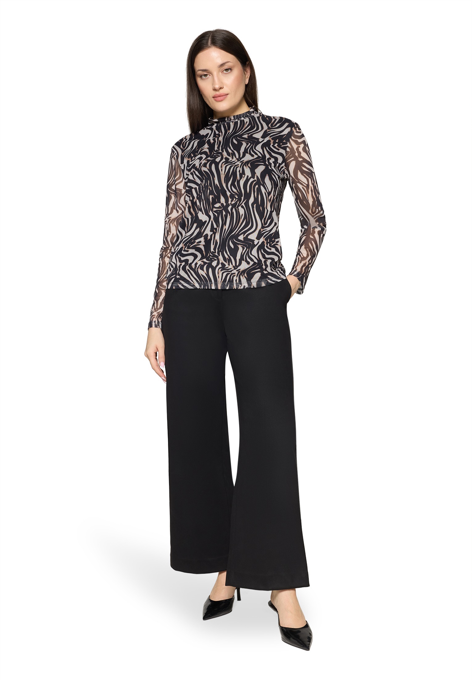 Betty&Co Kurzarmshirt »Damen mit Stehkragen« 1 Stk.