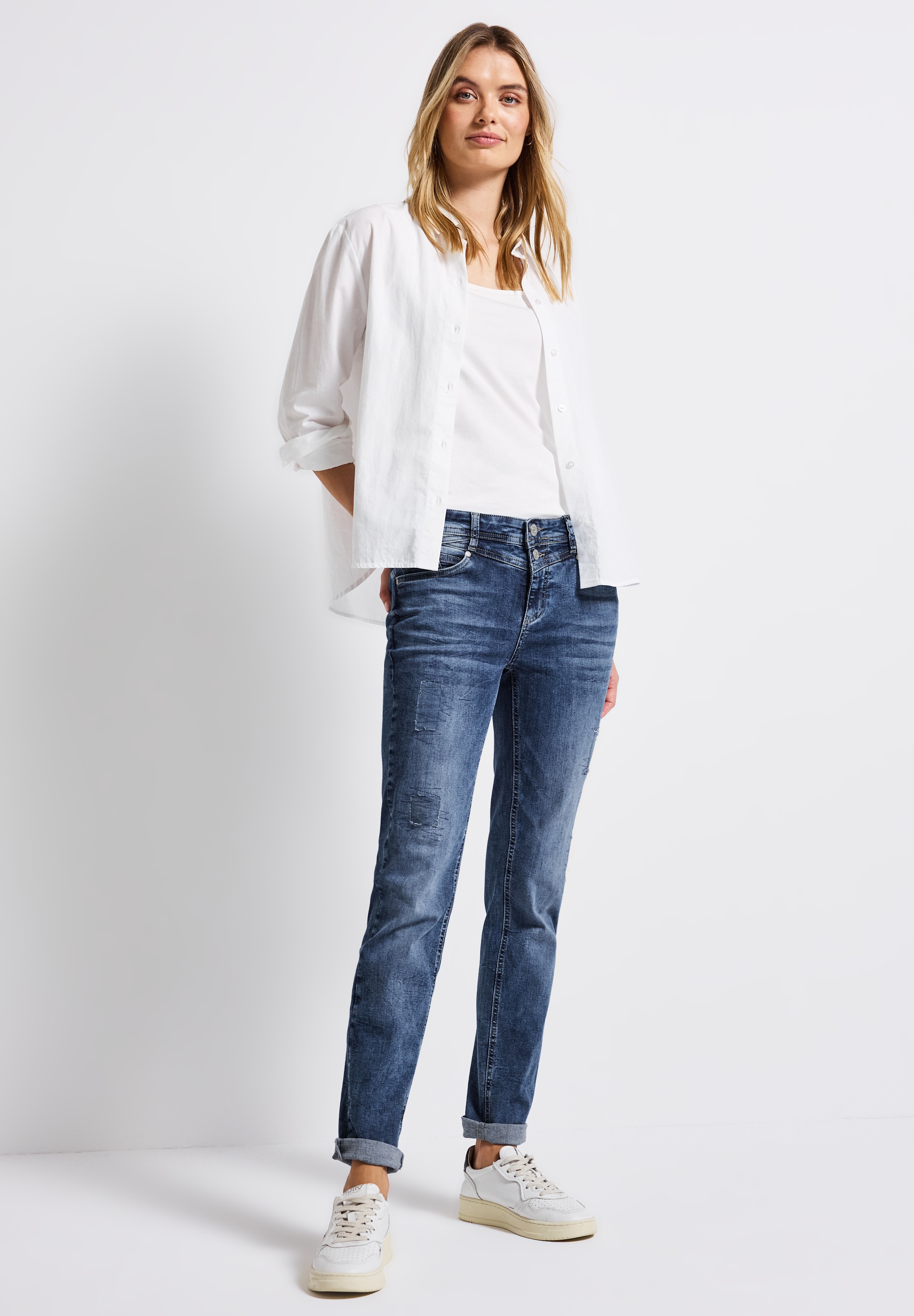 STREET ONE Comfort-fit-Jeans, Middle Waist