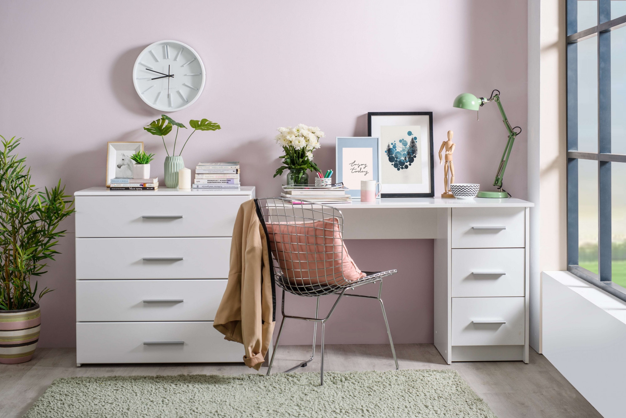 INOSIGN Schreibtisch »Tales«, platzsparend mit Stauraum, ideal für das Home Office