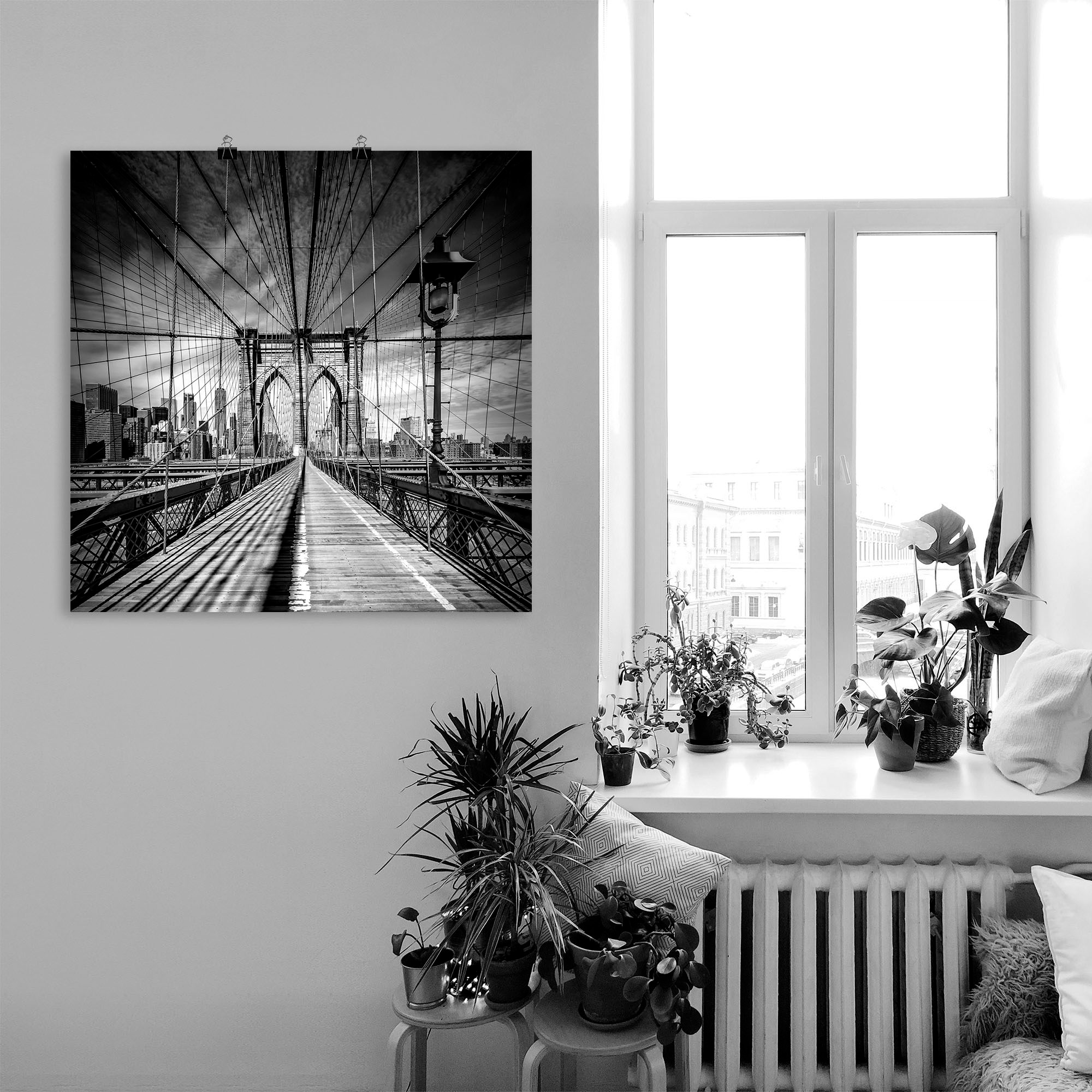Artland Wandbild »New York City Brooklyn Bridge«, Amerika, (1 St.), als Alubild, Outdoorbild, Leinwandbild, Poster in verschied. Größen