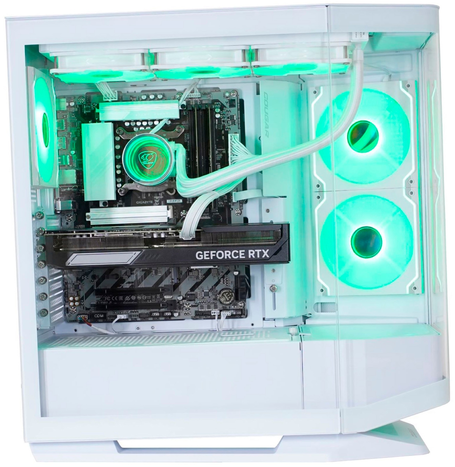 Cougar Gaming-PC-Komplettsystem »MegaDeal FV270 WT 2893 Core Ultra 7 265KF 32GB DDR5 1TB SSD RTX 5070« 34 ″ Intel® Core Ultra 7 GeForce RTX 5070 32 GB RAM 1.000 GB SSD Windows 11, DDR5 RAM+ MSI PRO MP341CQW LED-Monitor Curved 86,4 m (34")