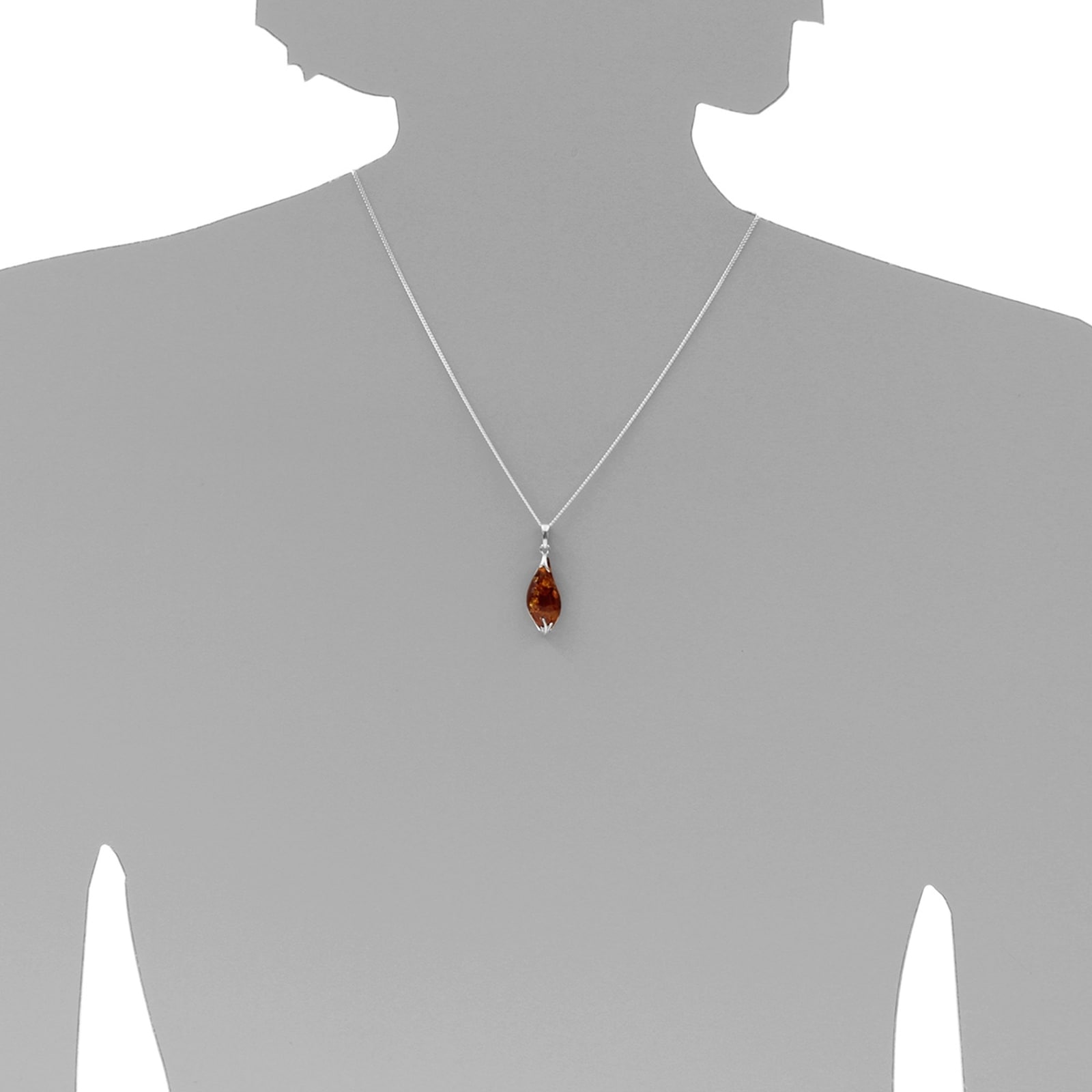 OSTSEE-SCHMUCK Kettenanhänger »- Stella - Silber 925/000 - Bernstein«