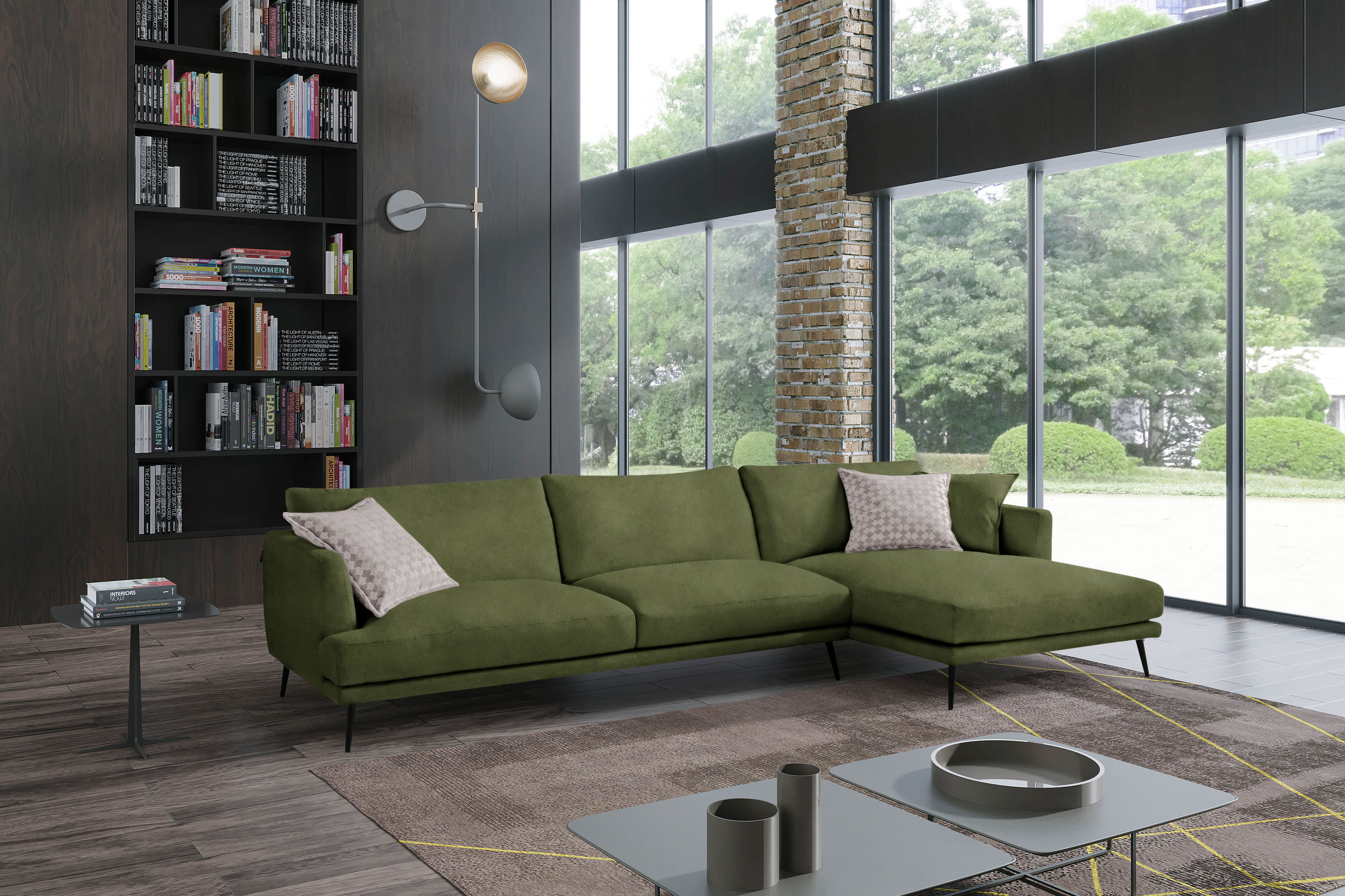 Egoitaliano Ecksofa "Sophia, Designsofa mit extrakomfortablem Sitzkomfort, Breite 274cm" mit Daunenfederung, L-Form