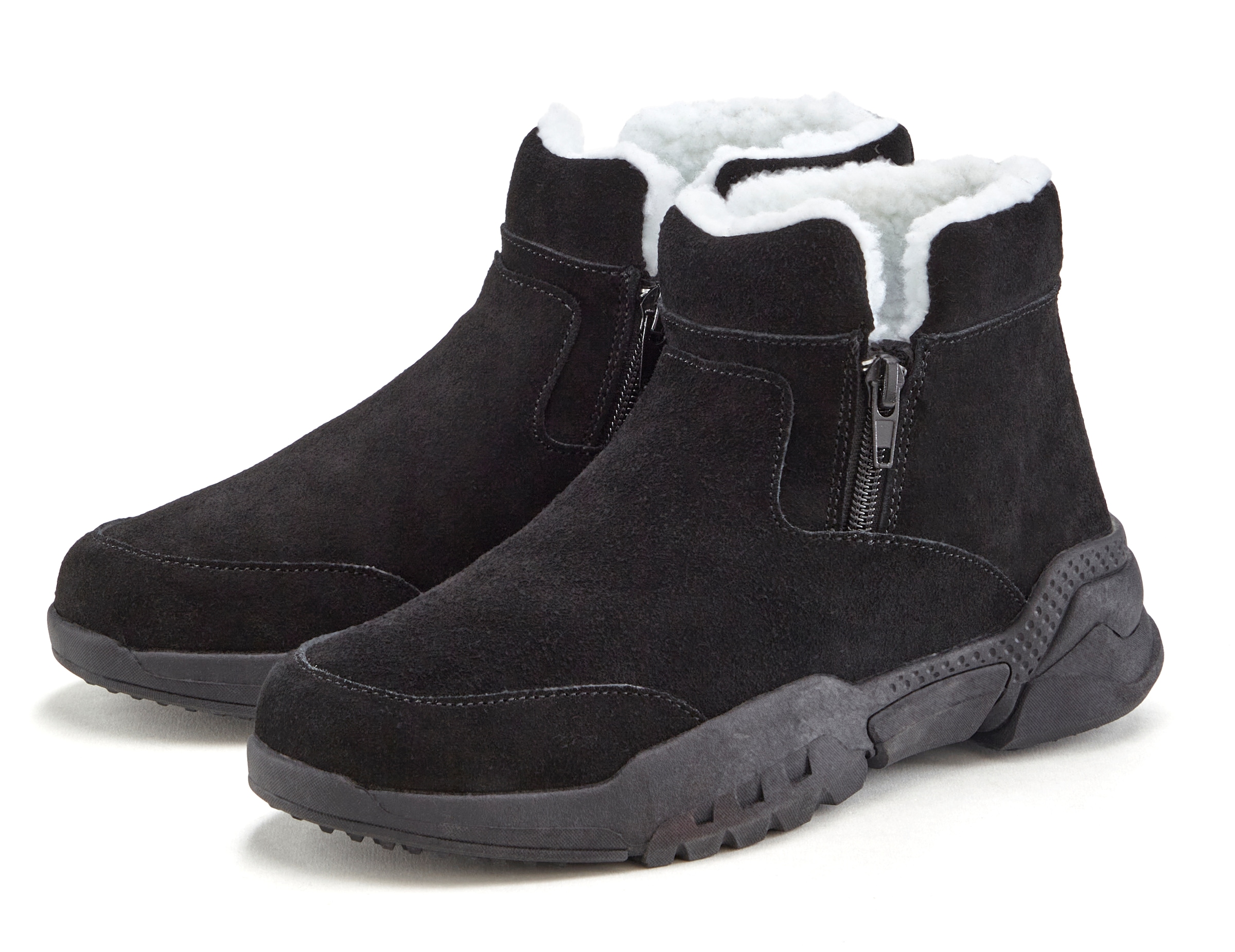 Vivance Stiefelette, aus Veloursleder und mit Warmfutter, Winterstiefel, St günstig online kaufen