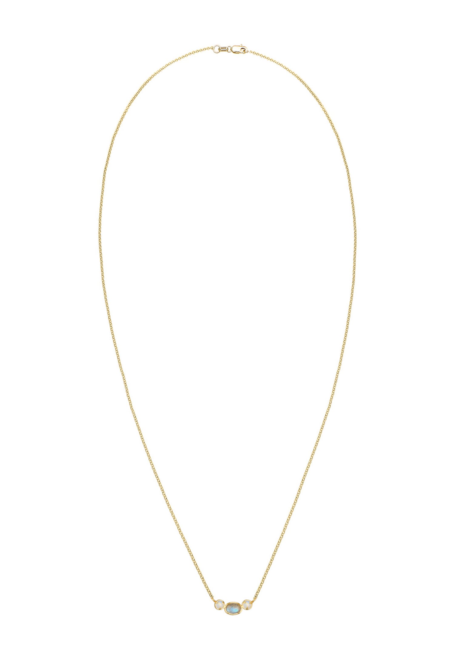 Elli Premium Collierkettchen »Mondstein Labradorit 375 Gelbgold«