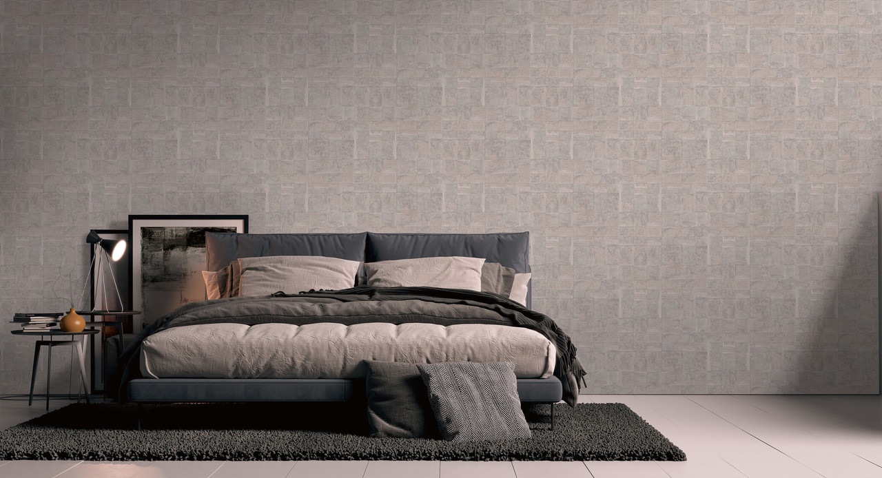 Vliestapete »Stories of Life Metallic-Tapete Struktur Beige Grau«, metallic, glänzende...