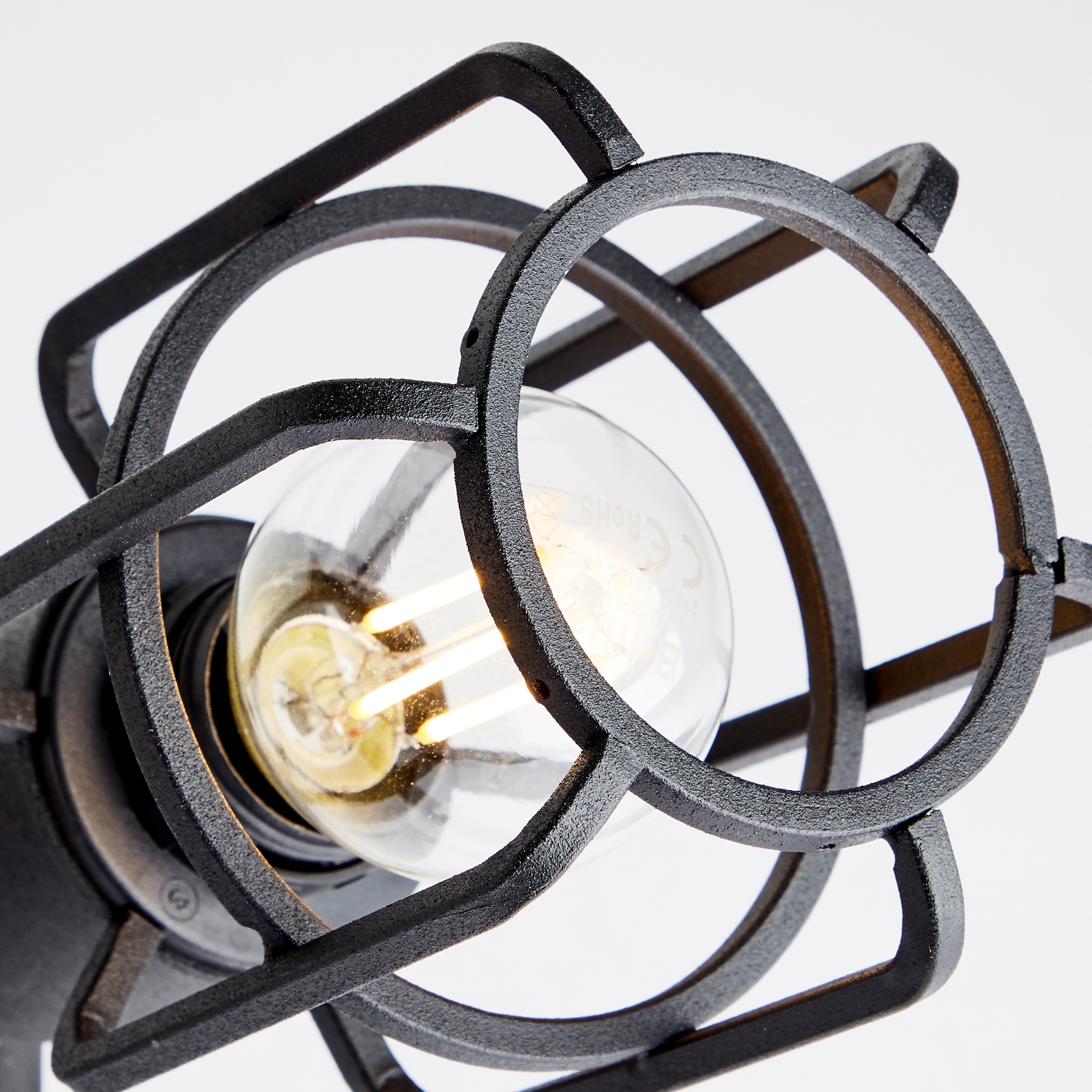Brilliant Deckenstrahler »Gwen«, 2 flammig-flammig, B 33 cm, 2 x E14,  schwenkbar, Metall/Holz, antik/schwarz korund | BAUR