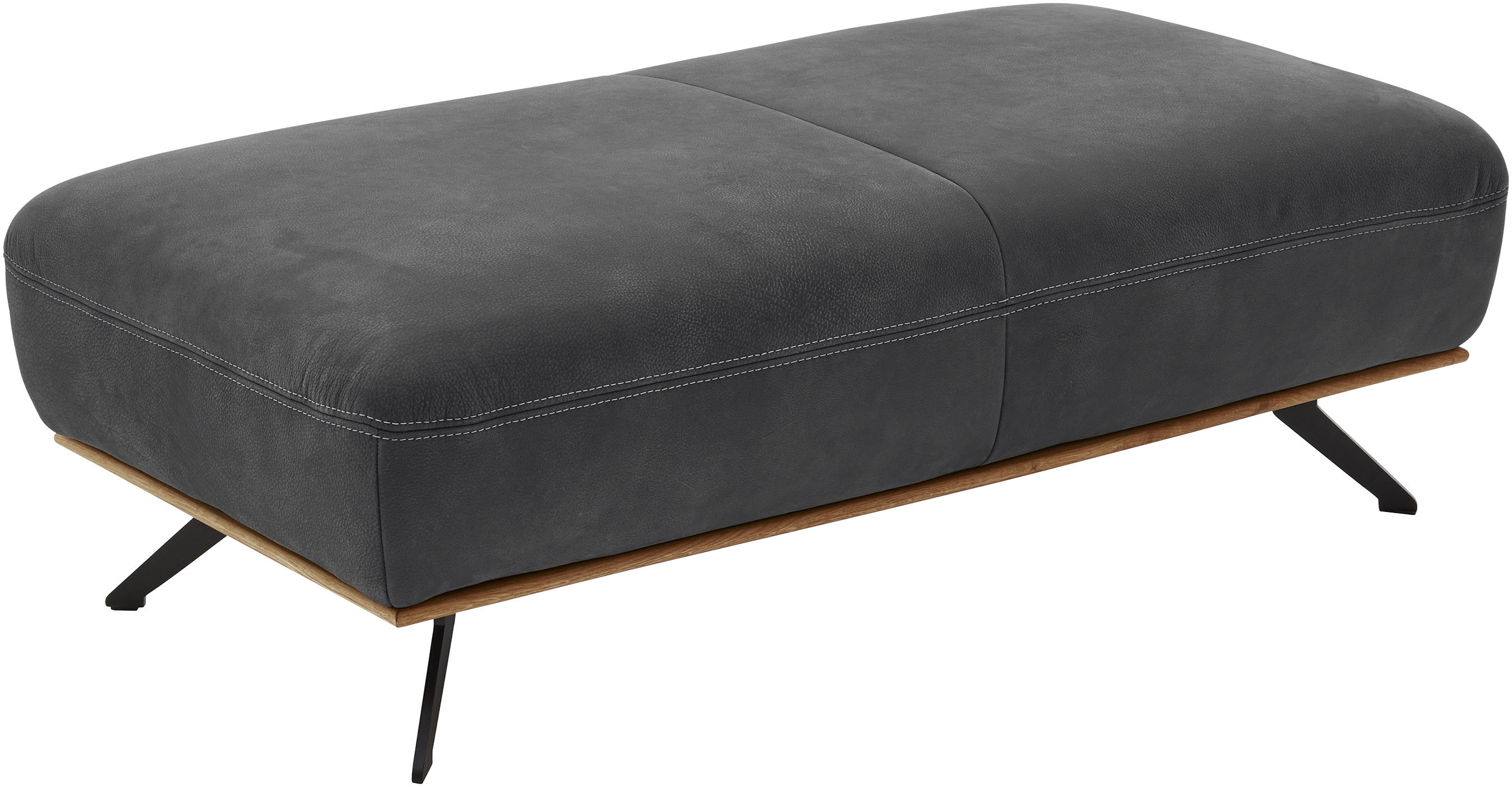 Die PlanBar Hocker "PN-EM18063 Breite 135" hochwertige Kaltschaumpolsterung, stylische Metallfüße