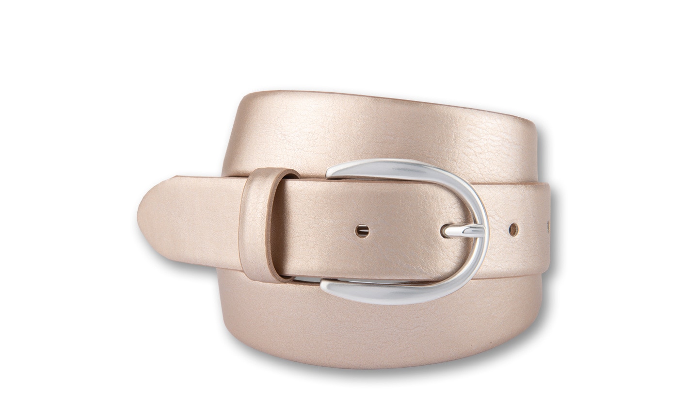 BERND GÖTZ Ledergürtel "Ledergürtel in seidigem Look mit Designschließe" günstig online kaufen