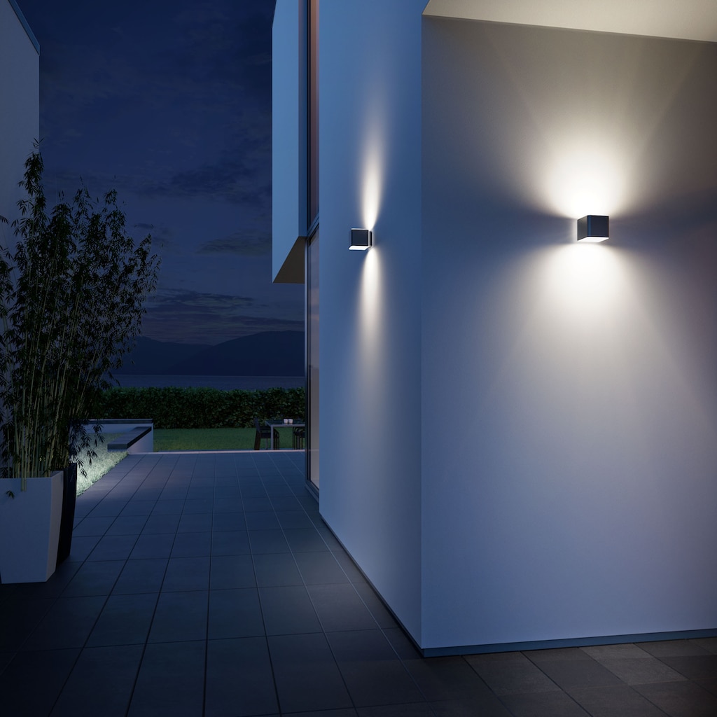 steinel LED Außen-Wandleuchte »L 840 SC SI«, 2 flammig-flammig
