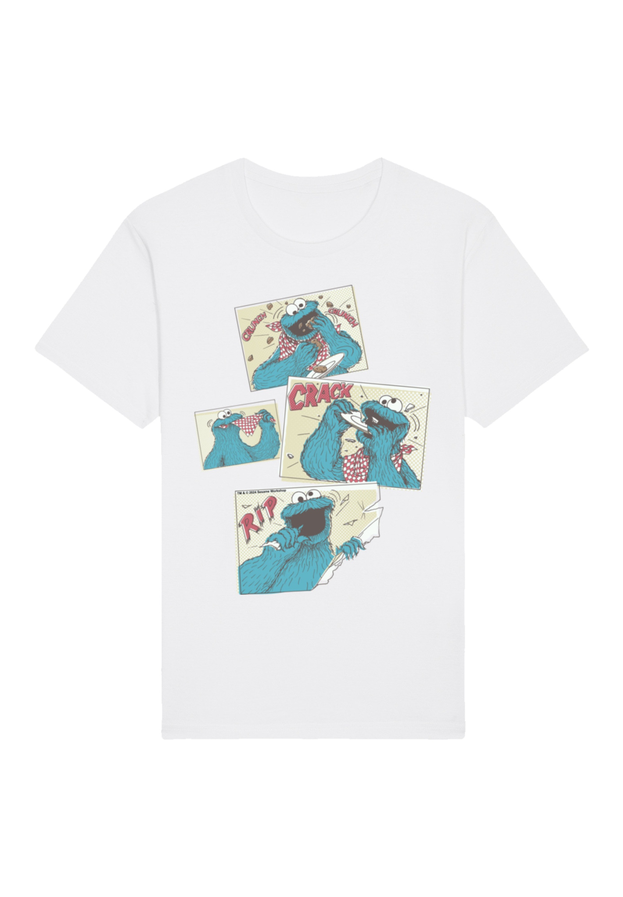 F4NT4STIC T-Shirt "Sesamstraße Cookie Monster Crunch Crack Rip", Premium Qu günstig online kaufen