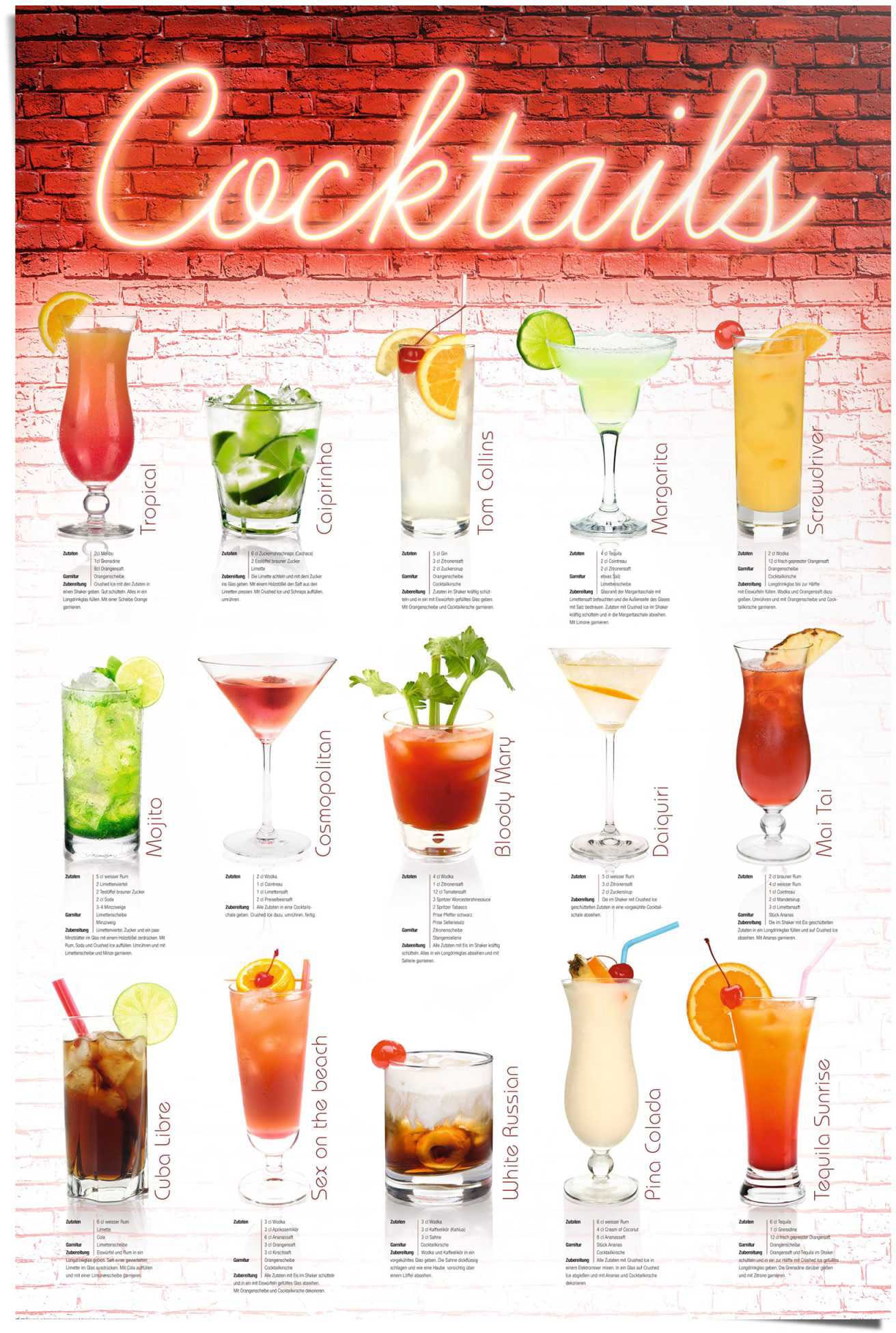 Reinders! Poster »Cocktails kaufen Rezepte«, St.) (1 | BAUR