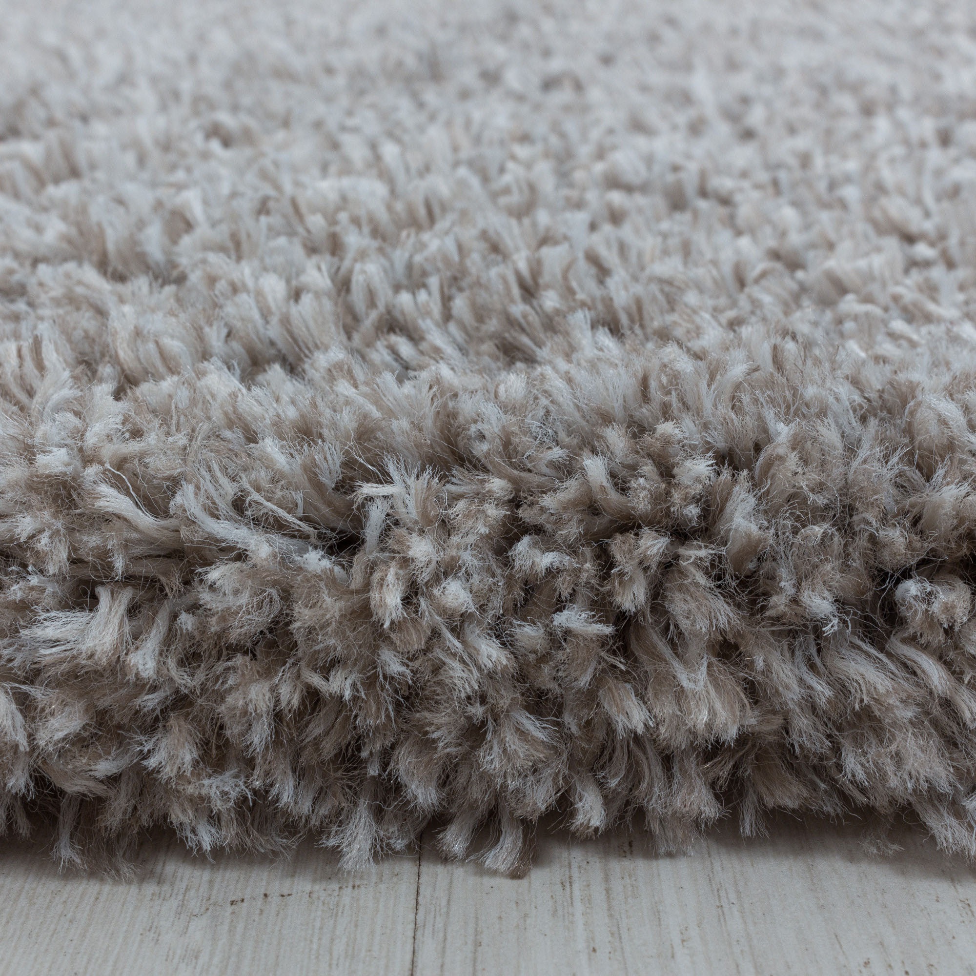 Hochflor-Teppich AYYILDIZ TEPPICHE "FLUFFY 3500", beige, H:50mm Ø:120cm, Polypropylen (PP), Teppiche, Langflor, Shaggy, uni, robust, auch rechteckig erhältlich, Wohnzimmer 3