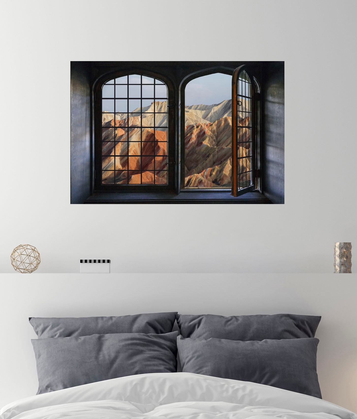 queence Wandsticker "Berge", Wandsticker, Wandbild, selbstklebend, 3D, Fens günstig online kaufen