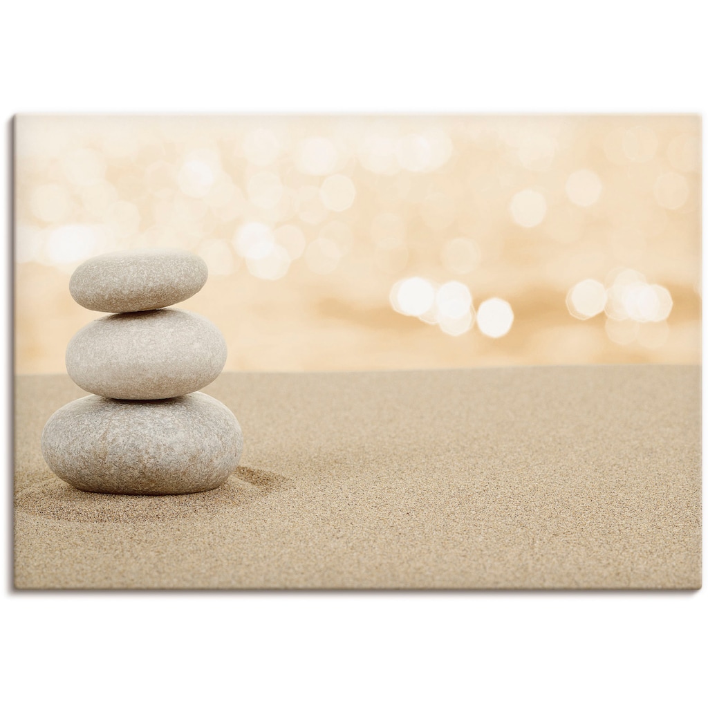 Artland Wandbild »Zen Steine im Sand«, Zen, (1 St.)