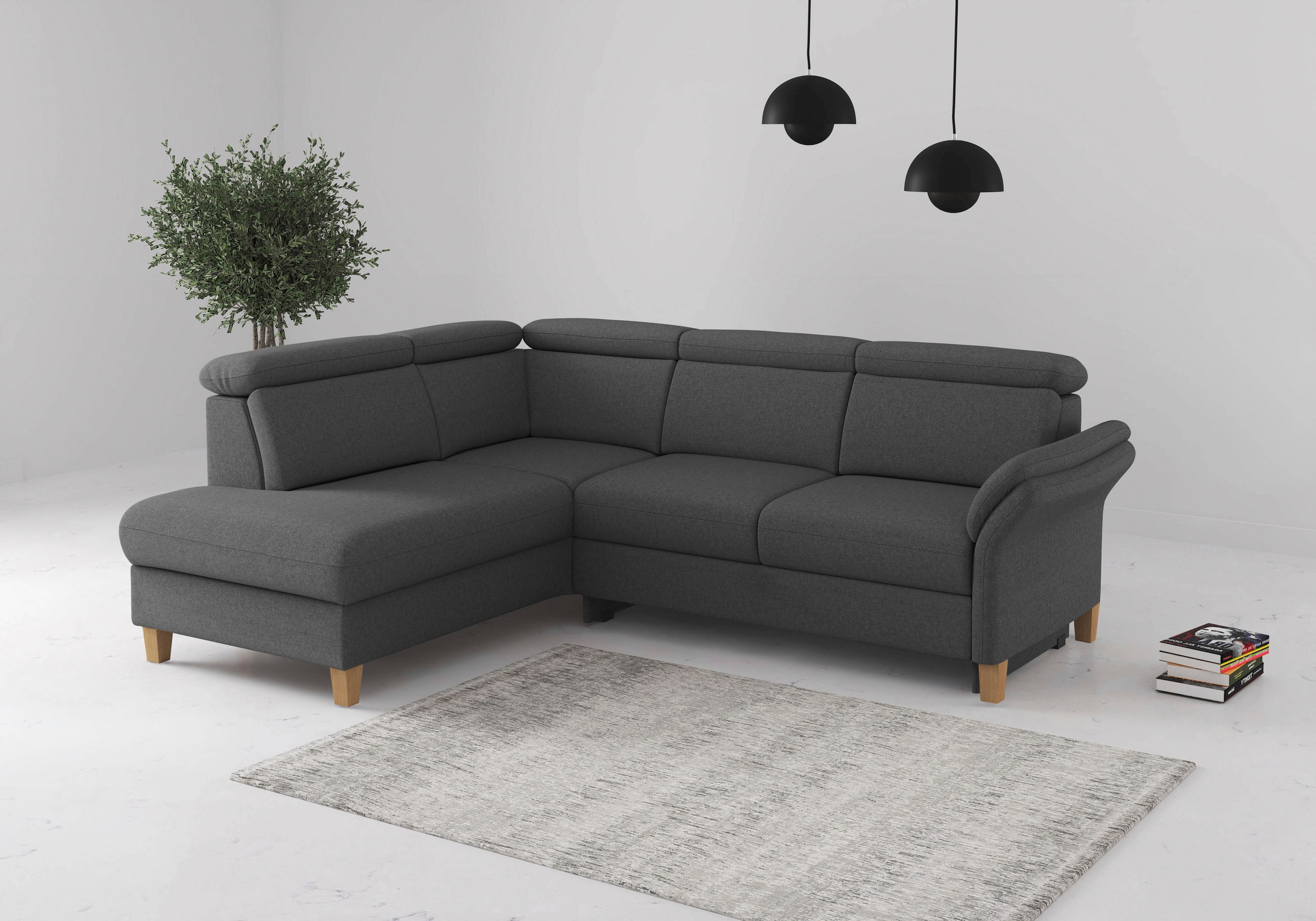 OTTO home Ecksofa "Glendale, L-Form" inkl. Kopfteilverstellung, wahlweise mit Vorziehsitz und Bettkasten