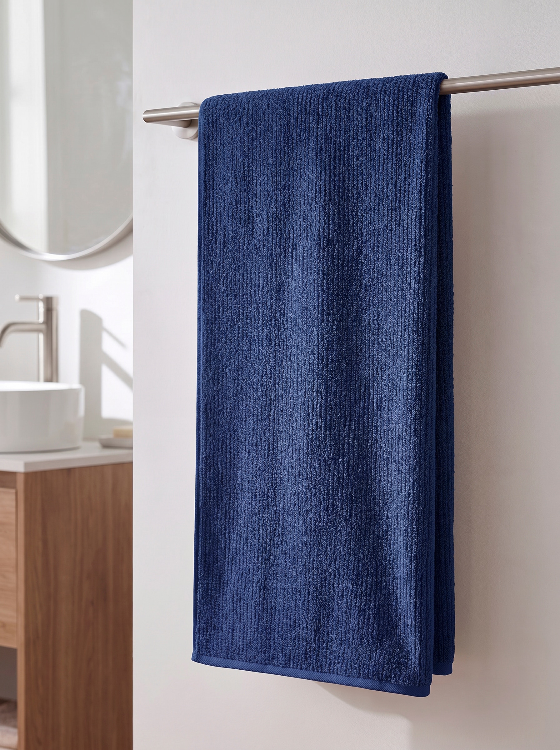 OTTO home Badetuch »Riva, 80x150, Premium Handtücher, 500 gr/m²« Hoch-Tief-Struktur, Streifen, weich, 5 Jahre Garantie