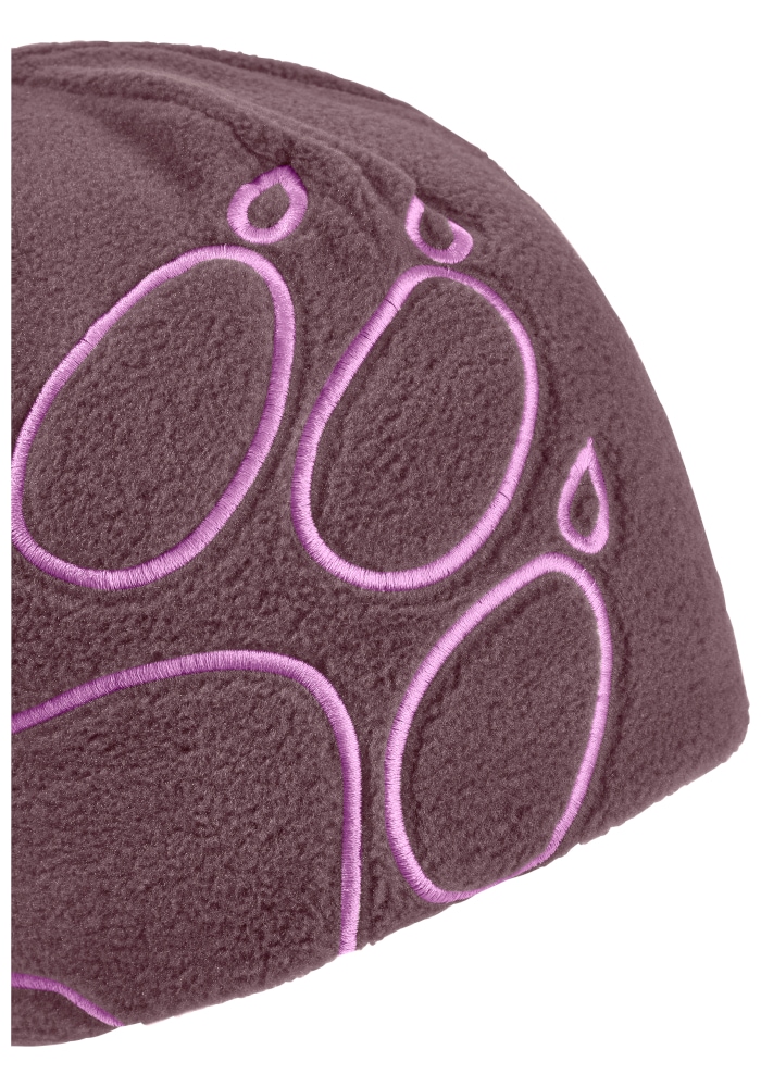 Jack Wolfskin Beanie »VERTIGO PAW BEANIE K« Kinder-Fleecebeanie, warm, Pfotenmotiv