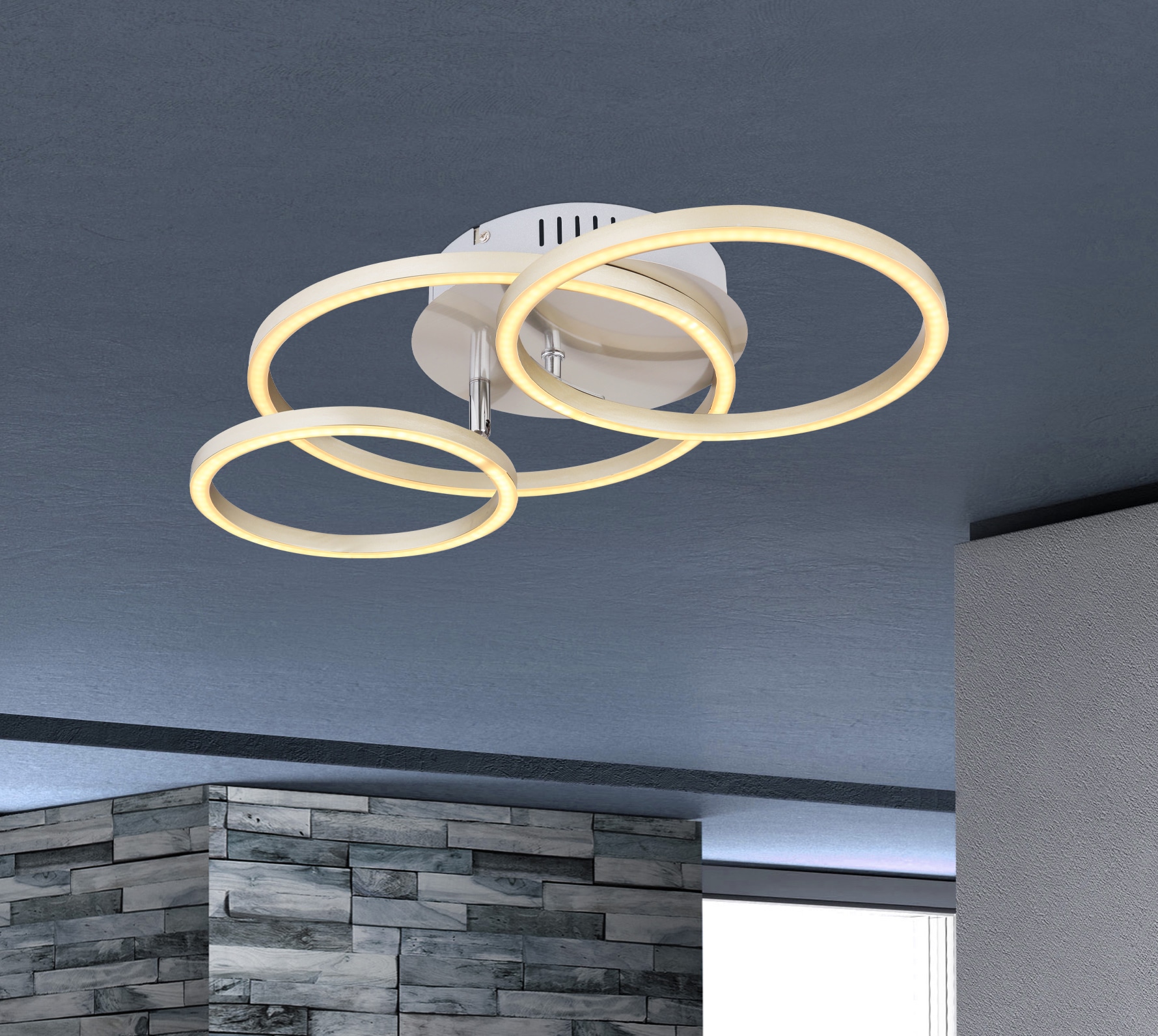 GLOBO LIGHTING LED Deckenleuchte »KENDY«, Leuchtmittel LED-Modul | LED fest integriert, Deckenlampe/Wohnzimmer/Schlafzimmer/modern