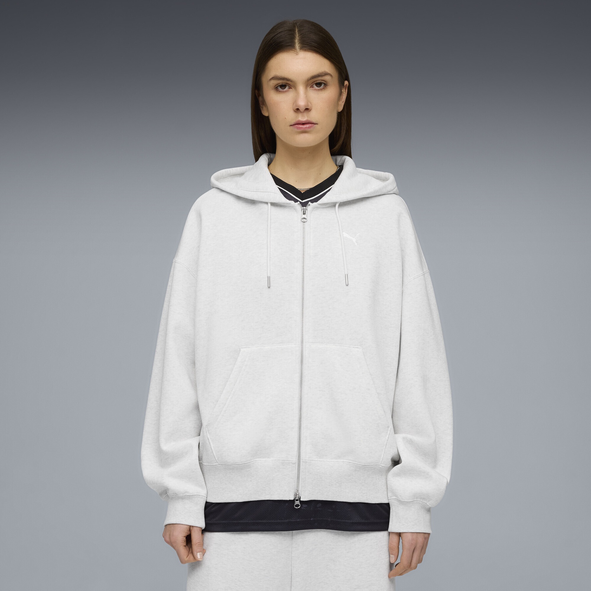 PUMA Hoodie "Essentials Oversized Fleece Kapuzenjacke Damen" günstig online kaufen