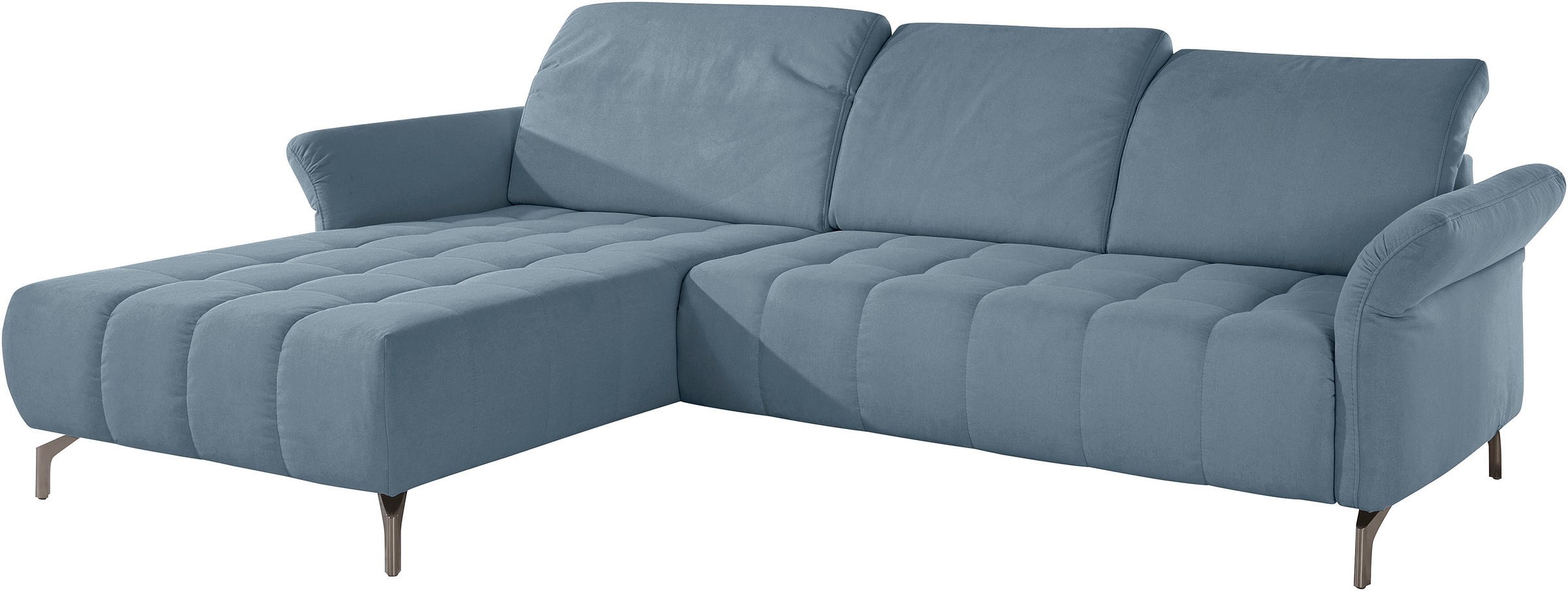 INOSIGN Ecksofa »Fresh L-Form«, Federkern, wahlweise Kopfteilverstellung und motorischer Vorziehsitz