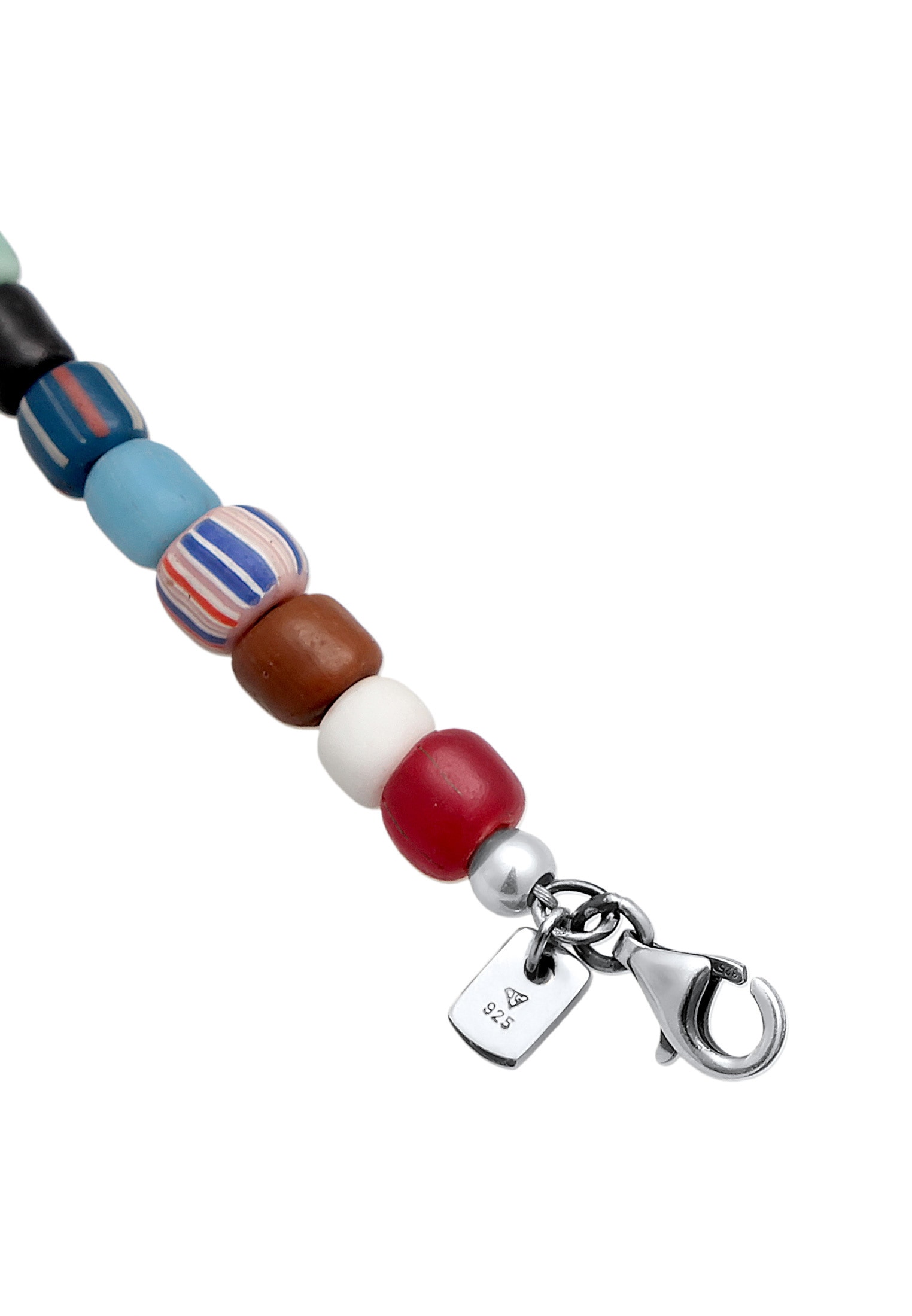 Kuzzoi Silberkette »Halskette Glas Beads Bunt Süßwasserperlen 925 Silber«