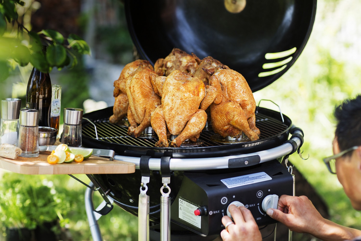 RÖSLE Hähnchenbräter, Edelstahl, zur Zubereitung von Hähnchen, Backofen/Grill, spülmaschinengeeignet