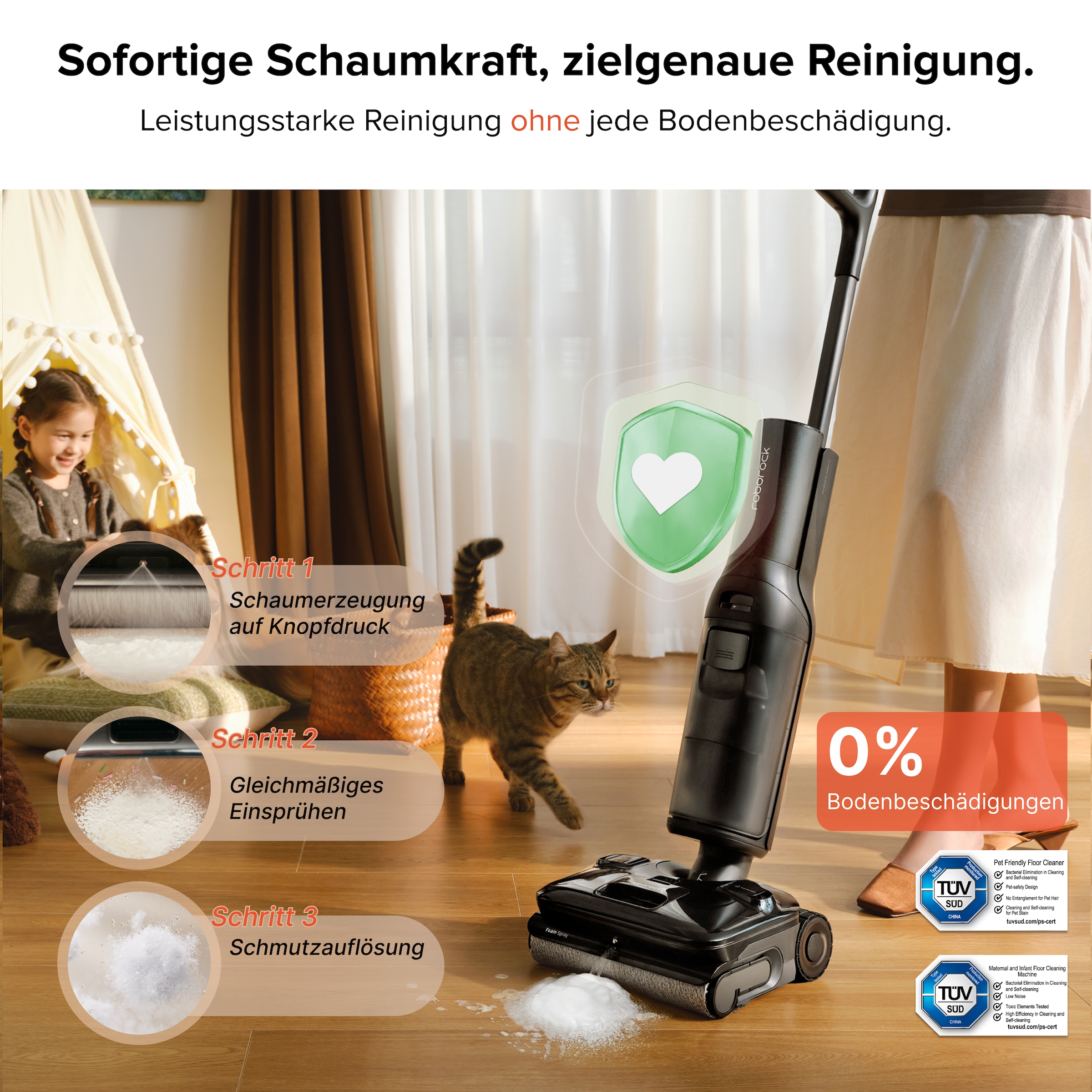 Roborock Nass-Trocken-Akkusauger »F25 ACE Pro« 25.000 Pa, 95 °C Selbstreinigung, Dock-Trocknung und App-Anpassung
