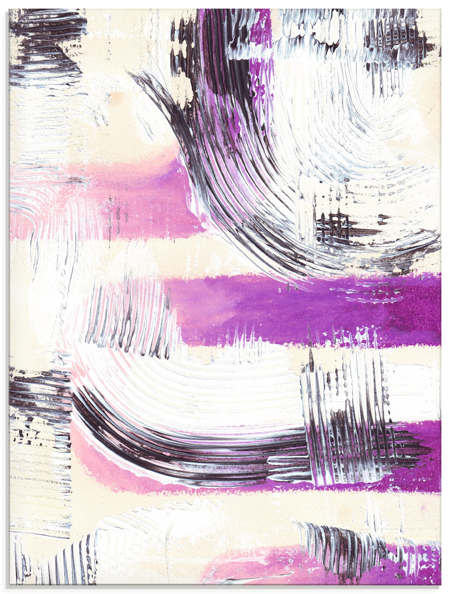 Glasbild ARTLAND "Die Abstraktion eines Lebens", farbe bild(er): naturfarben, B:45cm H:60cm, Bilder, in verschiedenen Größen