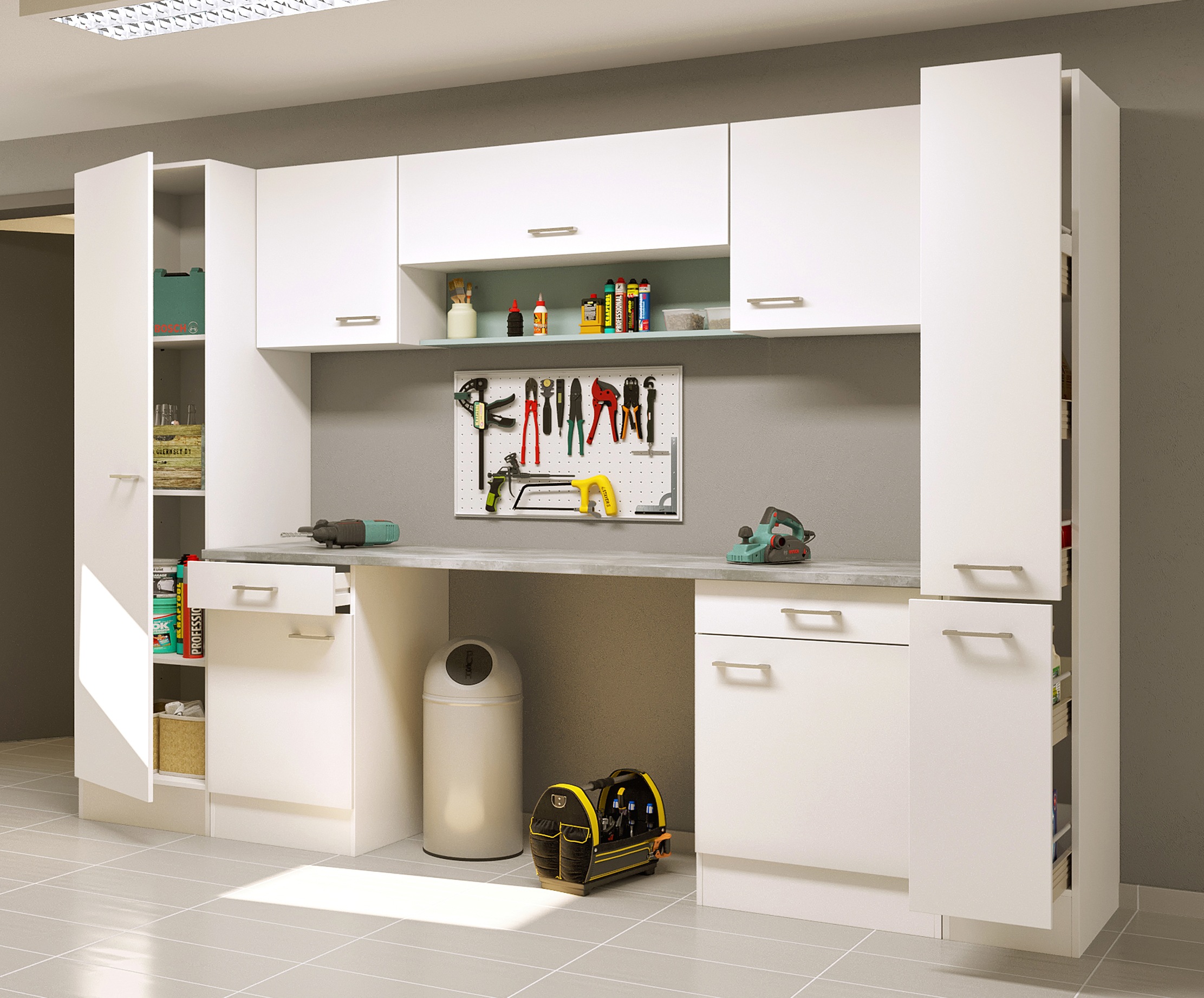 Flex-Well Mehrzweckschrank-Set "LUCCA, 9-teilig, Hauswirtschaft-, Hobby/Wer günstig online kaufen