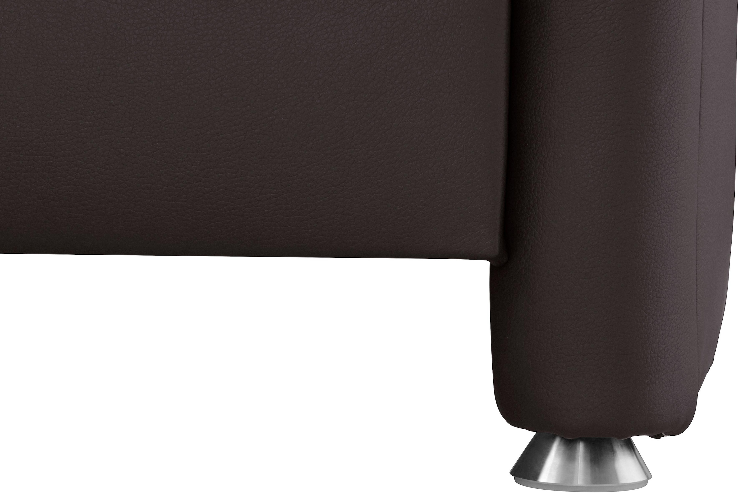 Places of Style Ecksofa »Sardinien L-Form«, mit Kopfteilverstellung, wahlweise mit Bettfunktion