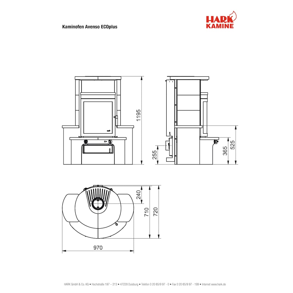 HARK Kaminofen »Avenso GT ECOplus 6 KW«