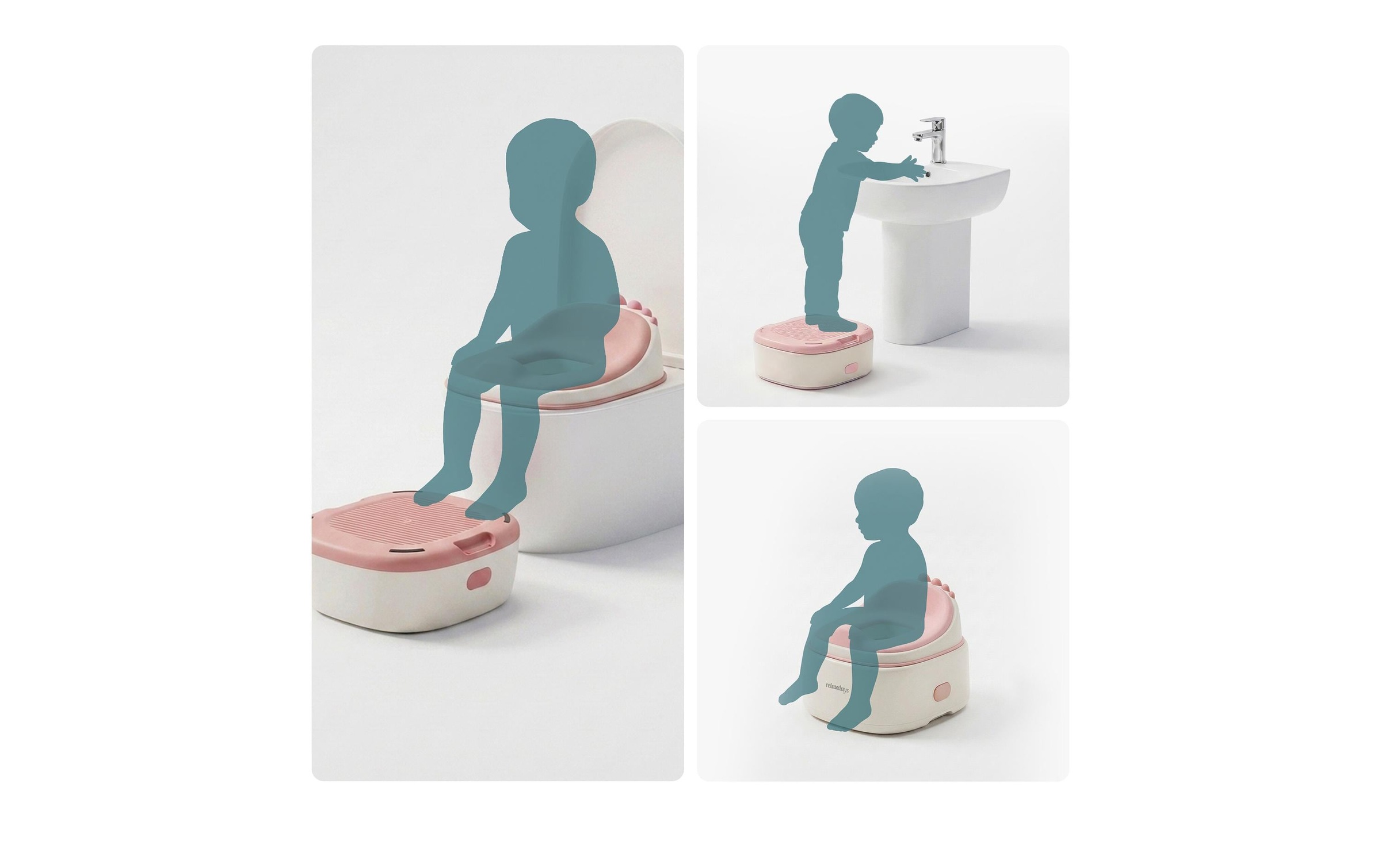 relaxdays Kinder-WC »Dino 4-in-1«