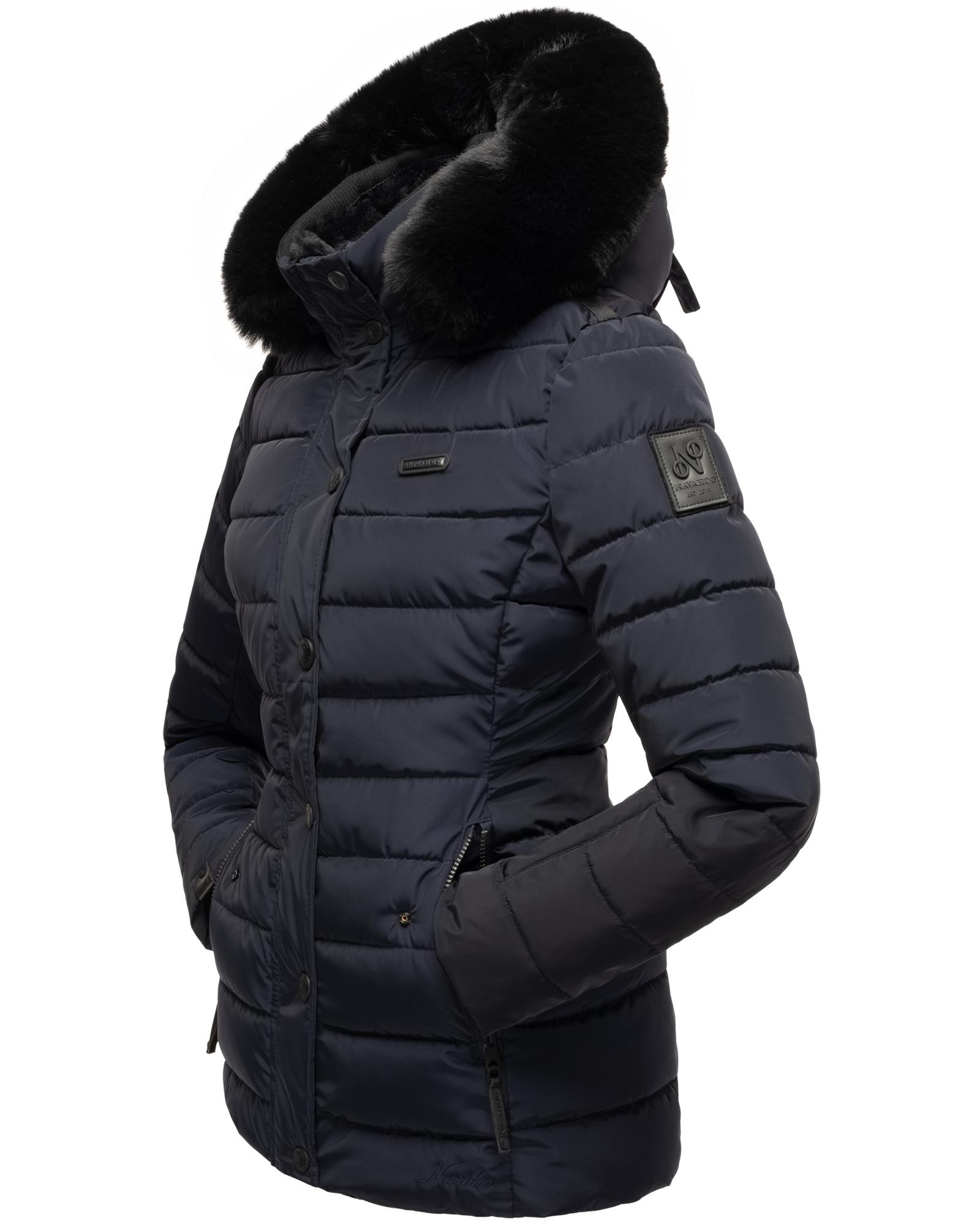 Navahoo Steppjacke »Milianaa«, mit Kapuze, Edle Winterjacke mit weicher Kunstfell-Kapuze