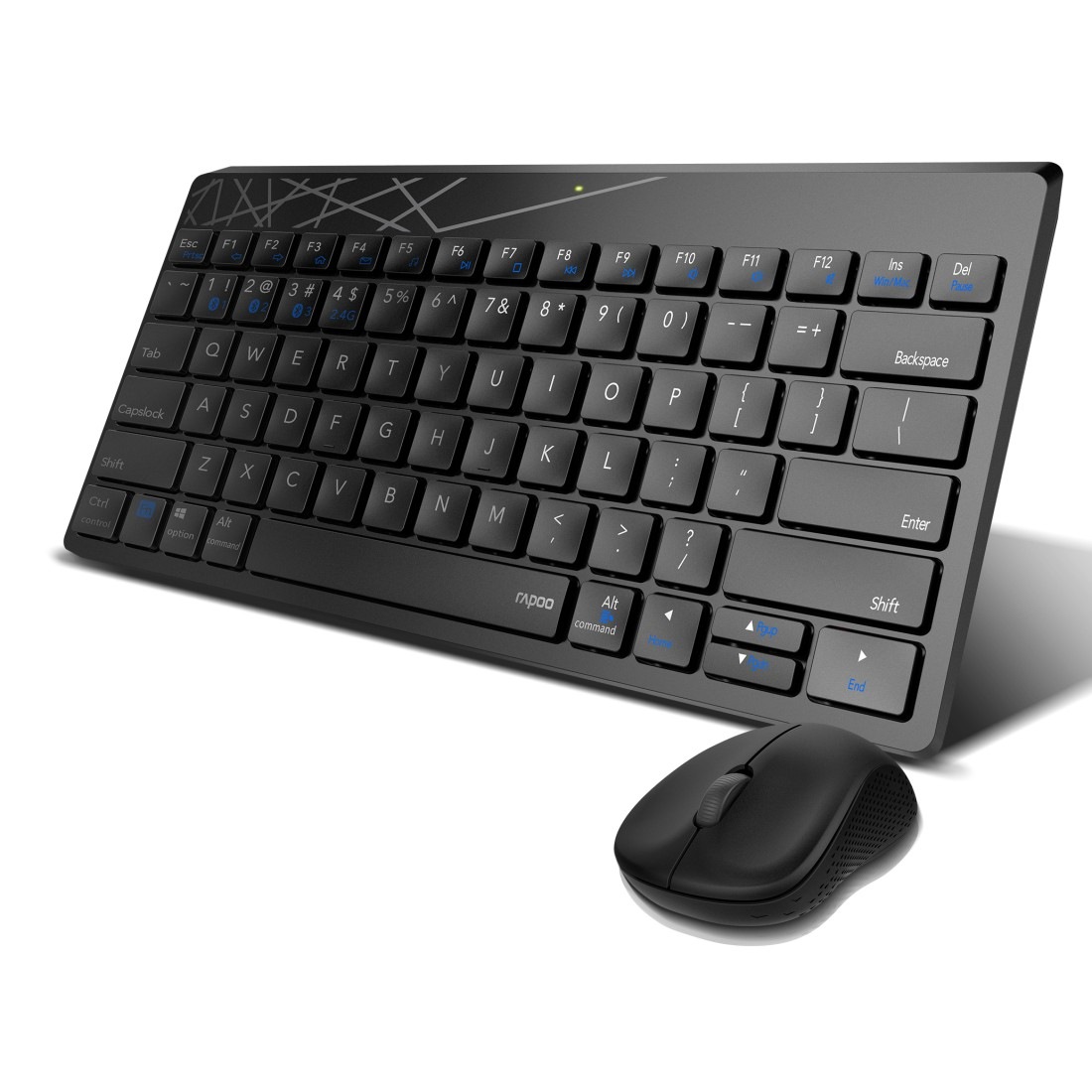 Rapoo Tastatur- und Maus-Set »8000M kabelloses Tastatur-Maus-Set, Bluetooth, 2.4 GHz, 1300 DPI«
