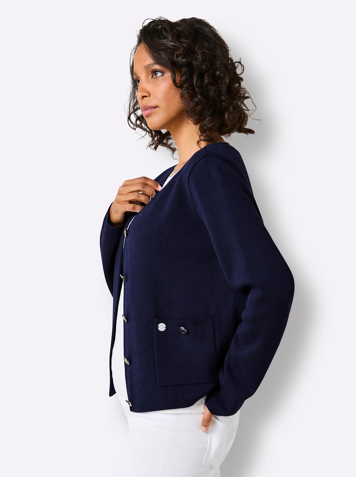 CREATION L PREMIUM Jacquardstrickjacke