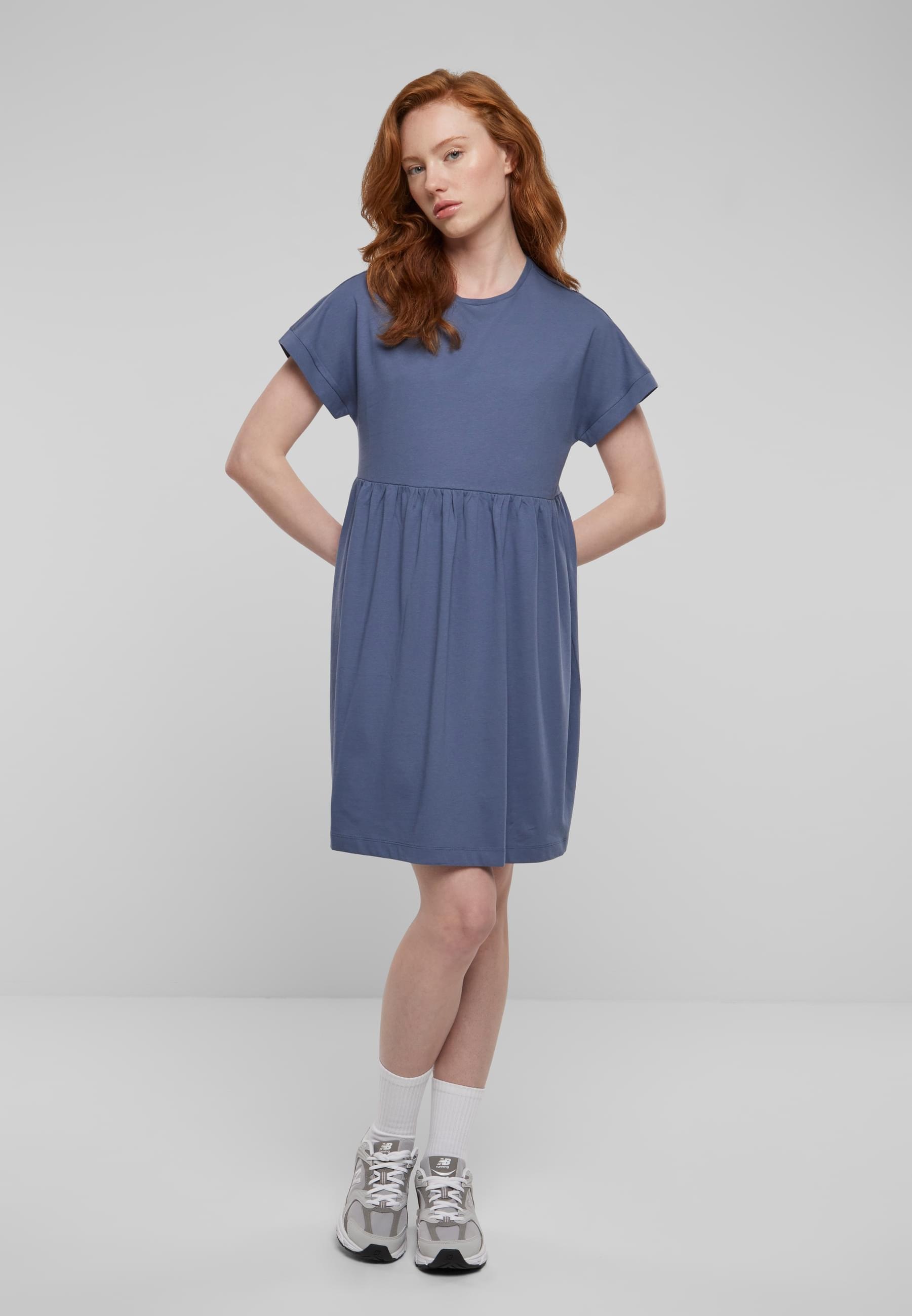 URBAN CLASSICS Shirtkleid »Urban Classics Damen Ladies Organic Empire Valance Tee Dress«, (1 tlg.)