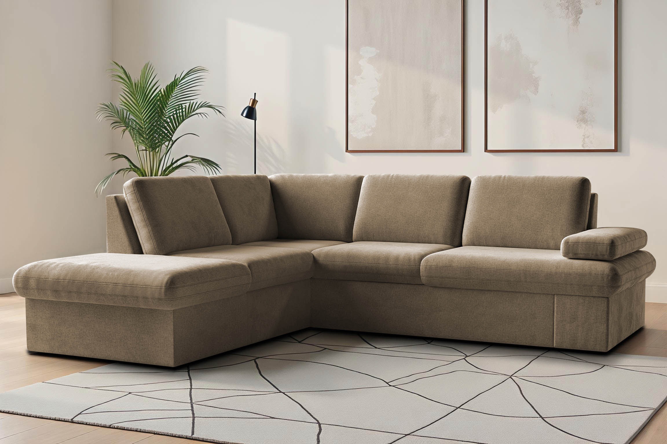 sit&more Ecksofa "Moreno L-Form, B: 238 cm" mit Armteilverstellung, optiona günstig online kaufen