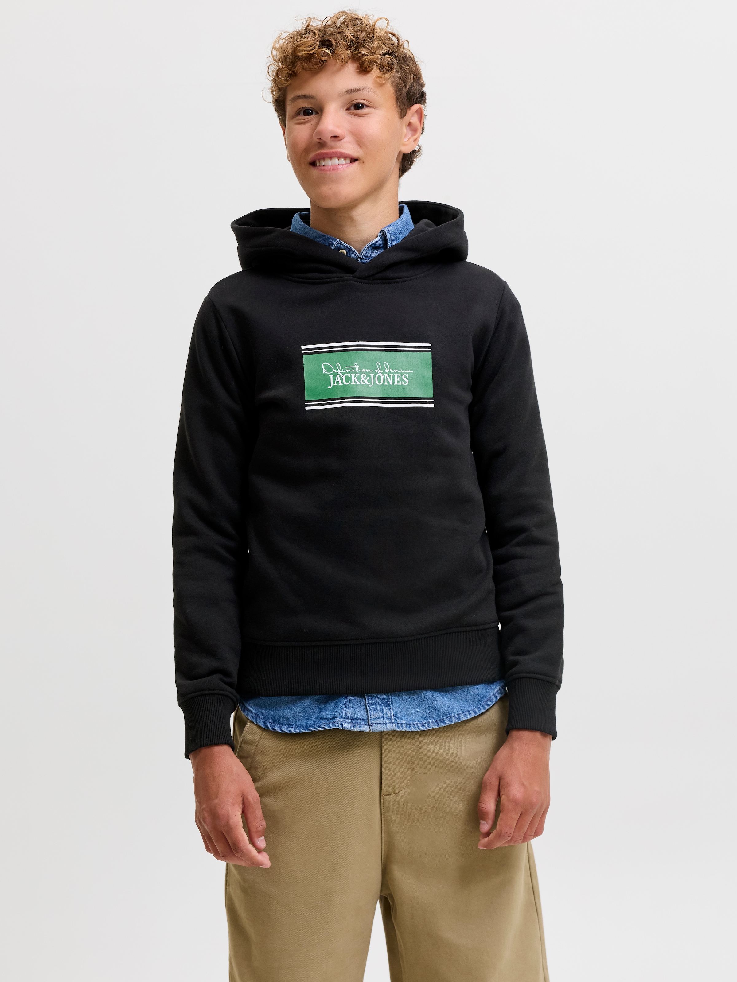 Jack & Jones Junior Kapuzensweatshirt »JJBUSTER SWEAT HOOD BTS SN JNR«, Baumwollmischung, regular fit

