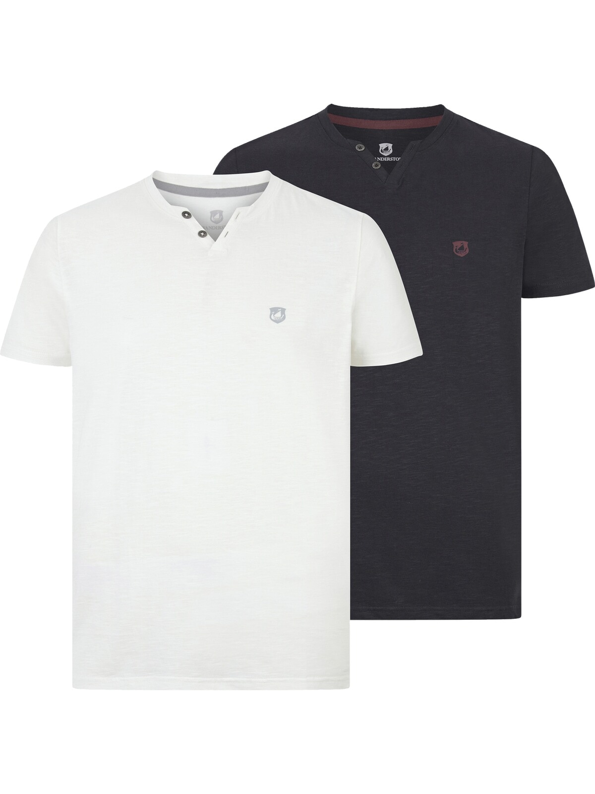 Jan Vanderstorm V-Shirt »Doppelpack T-Shirt OLEMARLID«, (2 tlg.)