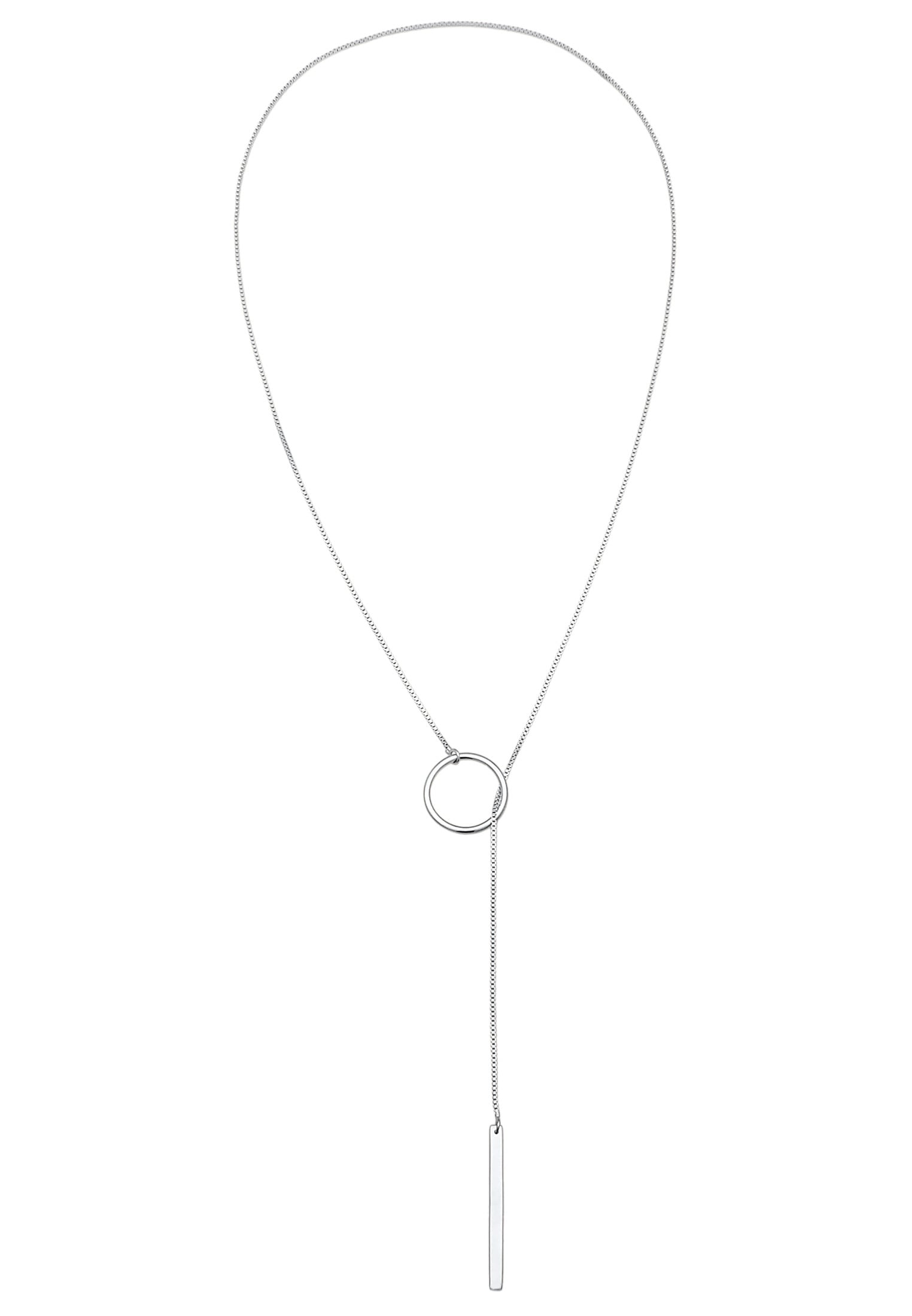 Elli Y-Kette »Halskette Y-Kette Kreis Stab Feminin 925 Silber«