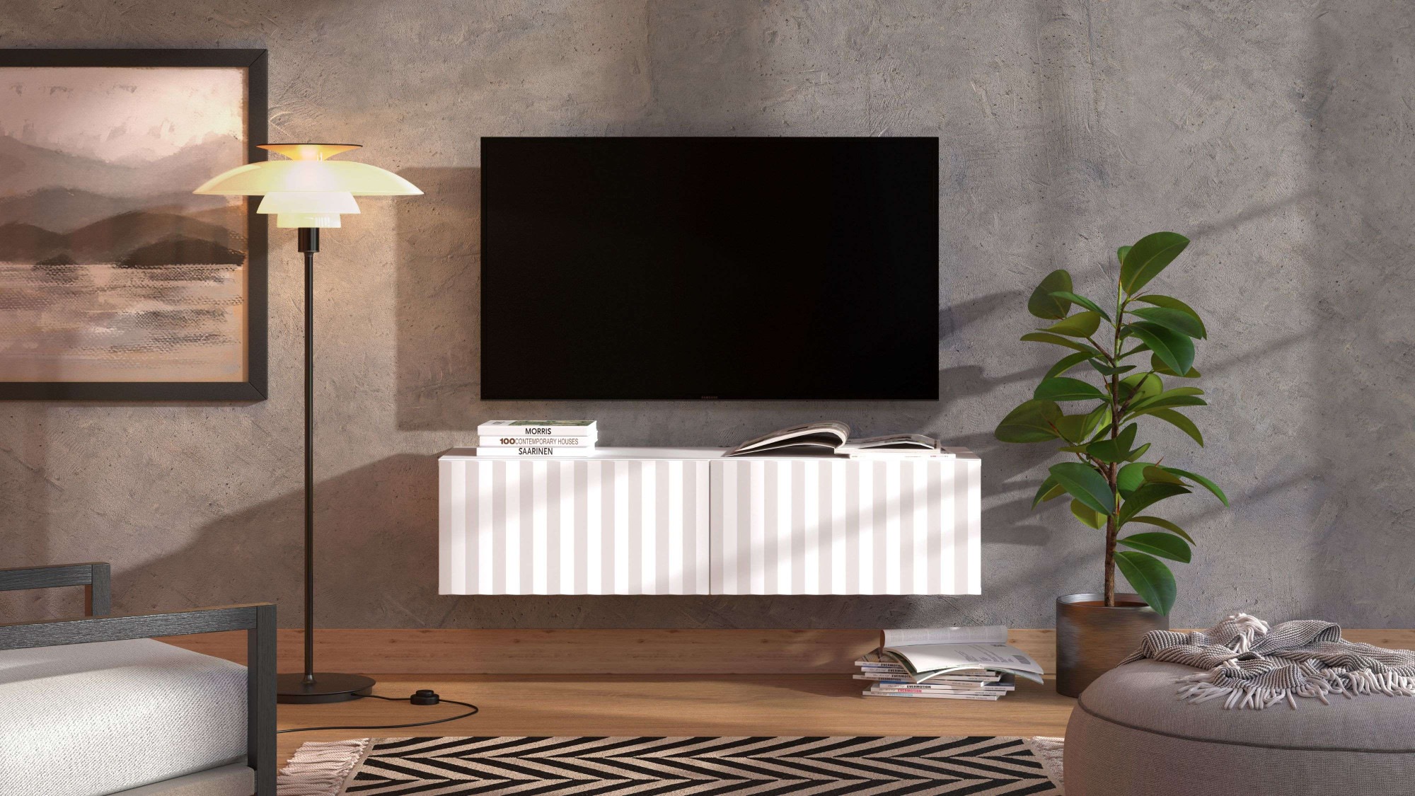 INOSIGN Lowboard "Antibes TV-Lowboard, Breite 192/154/128 cm, TV-Schrank", günstig online kaufen