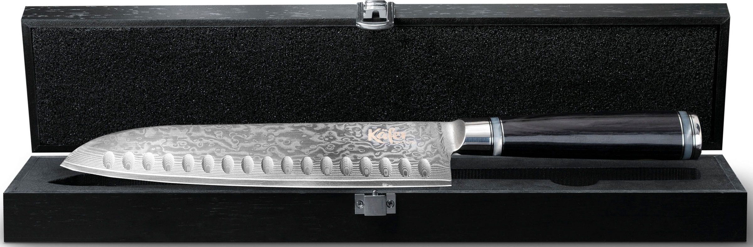 Käfer Santokumesser 67-lagiger Stahl, Härtegrad 60±1HRC, korrosionsbeständig, Klinge 20 cm