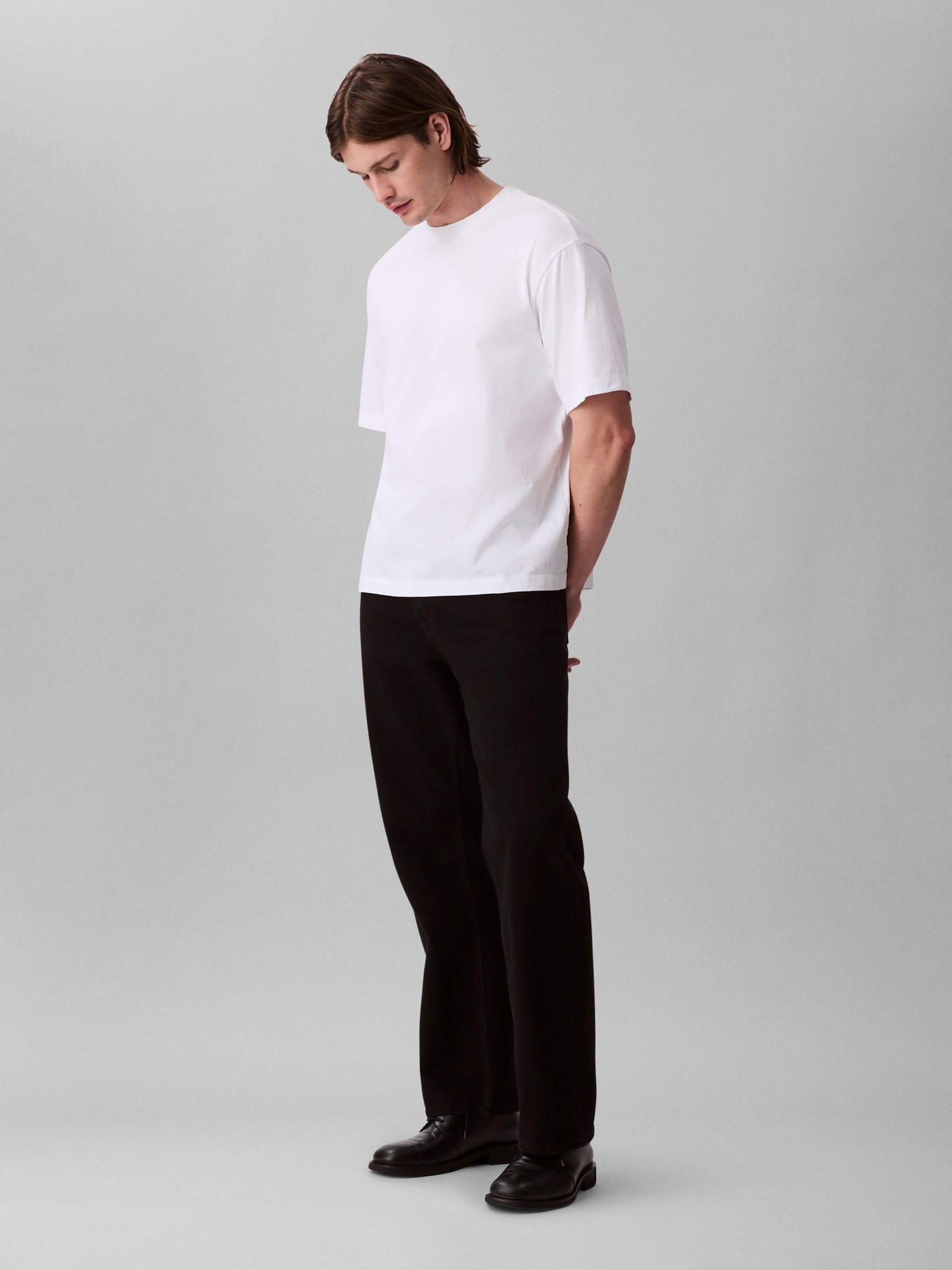 Calvin Klein Jeans T-Shirt »SS SMOOTH CTTN SOLID CREWNK TEE«, mit Logo