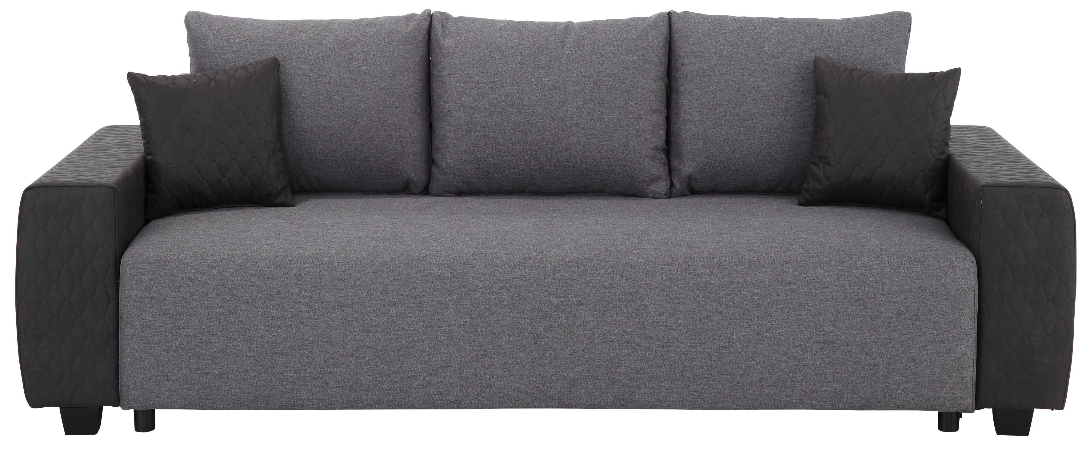 OTTO home Schlafsofa "Bella, B: 241 cm, Liegefl. 142x194 cm" Schlaffunktion, Bettkasten & 2 Zierkissen, Federkern