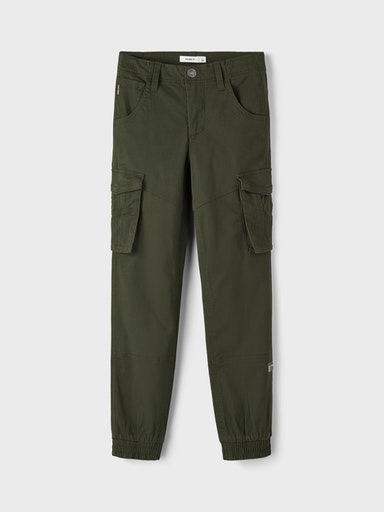 Thumbnail - Name It Cargohose "NKMRYAN – für Jungen mit verstellbarem Bund und Stretchkomfort" unifarben, casual, regular fit, Twill