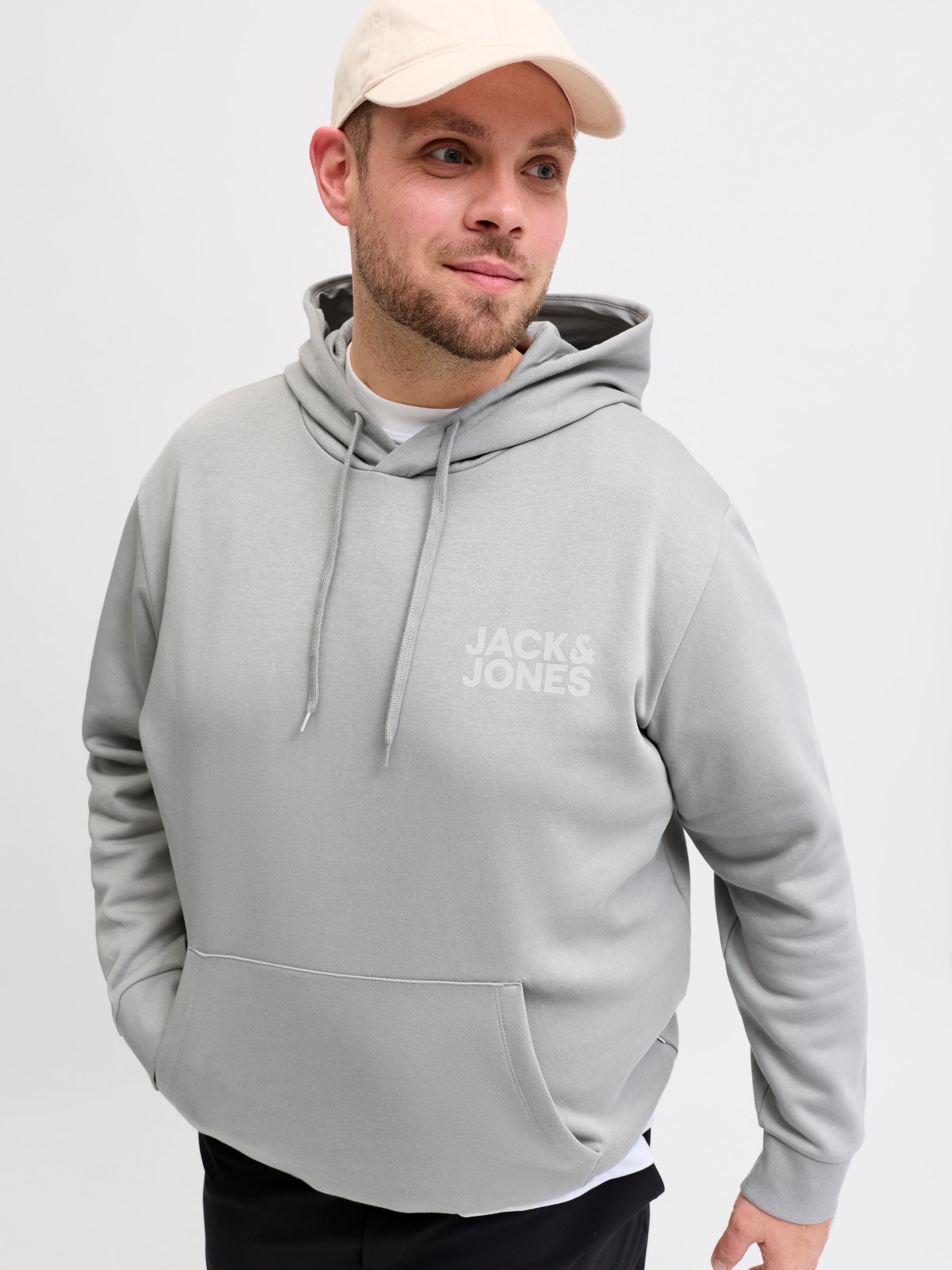 Jack & Jones PlusSize "JJECORP LOGO SWEAT HOOD NOOS PLS", mit Logo Print günstig online kaufen