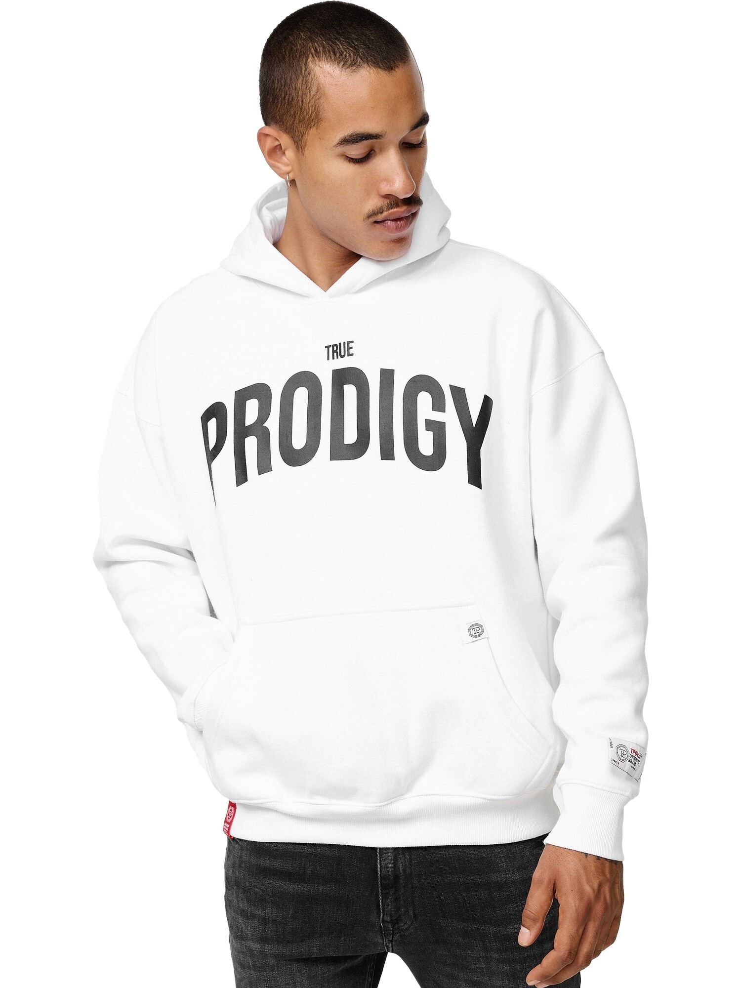 trueprodigy Hoodie "Tobi Logo Print Oversized Kapuze Kängurutasche"