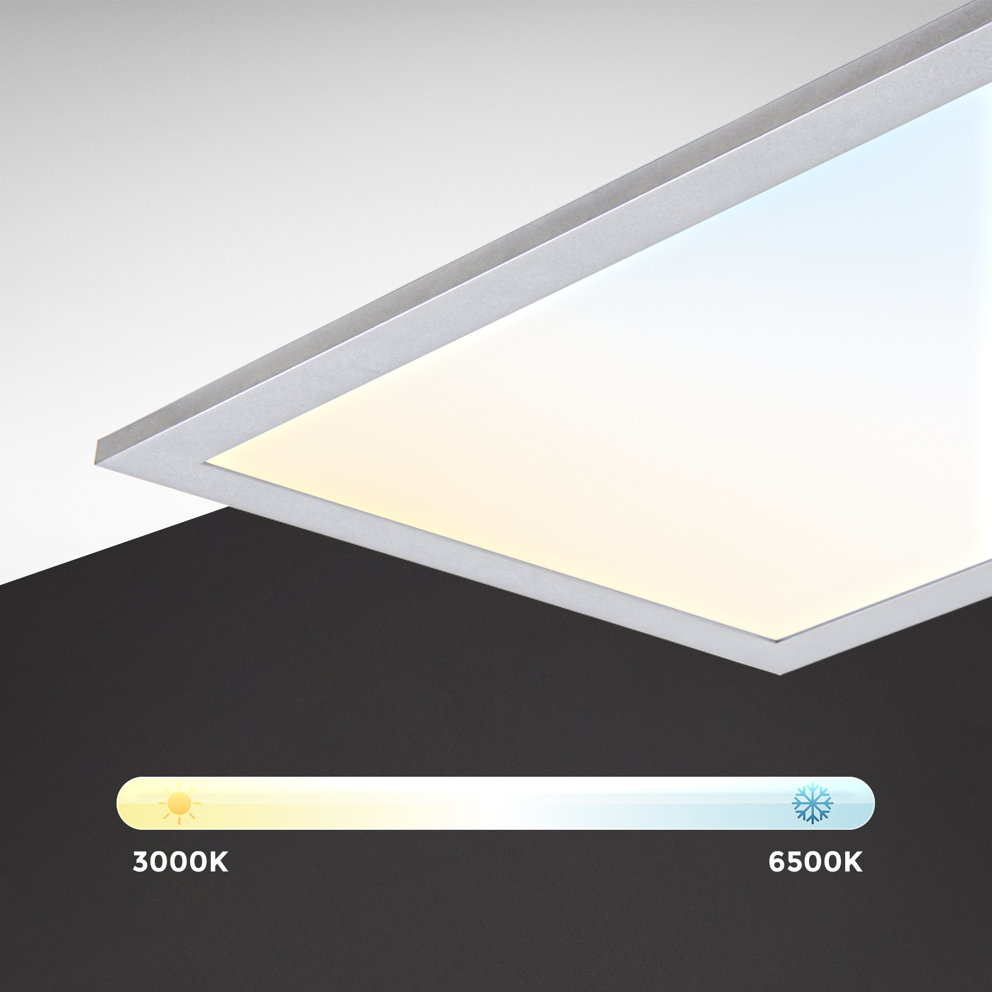 B.K.Licht Deckenleuchte, 1 dimmbar, | einstellbar, Fernbedienung Panel, Farbtemp. stufenlos RGB, BAUR flammig-flammig